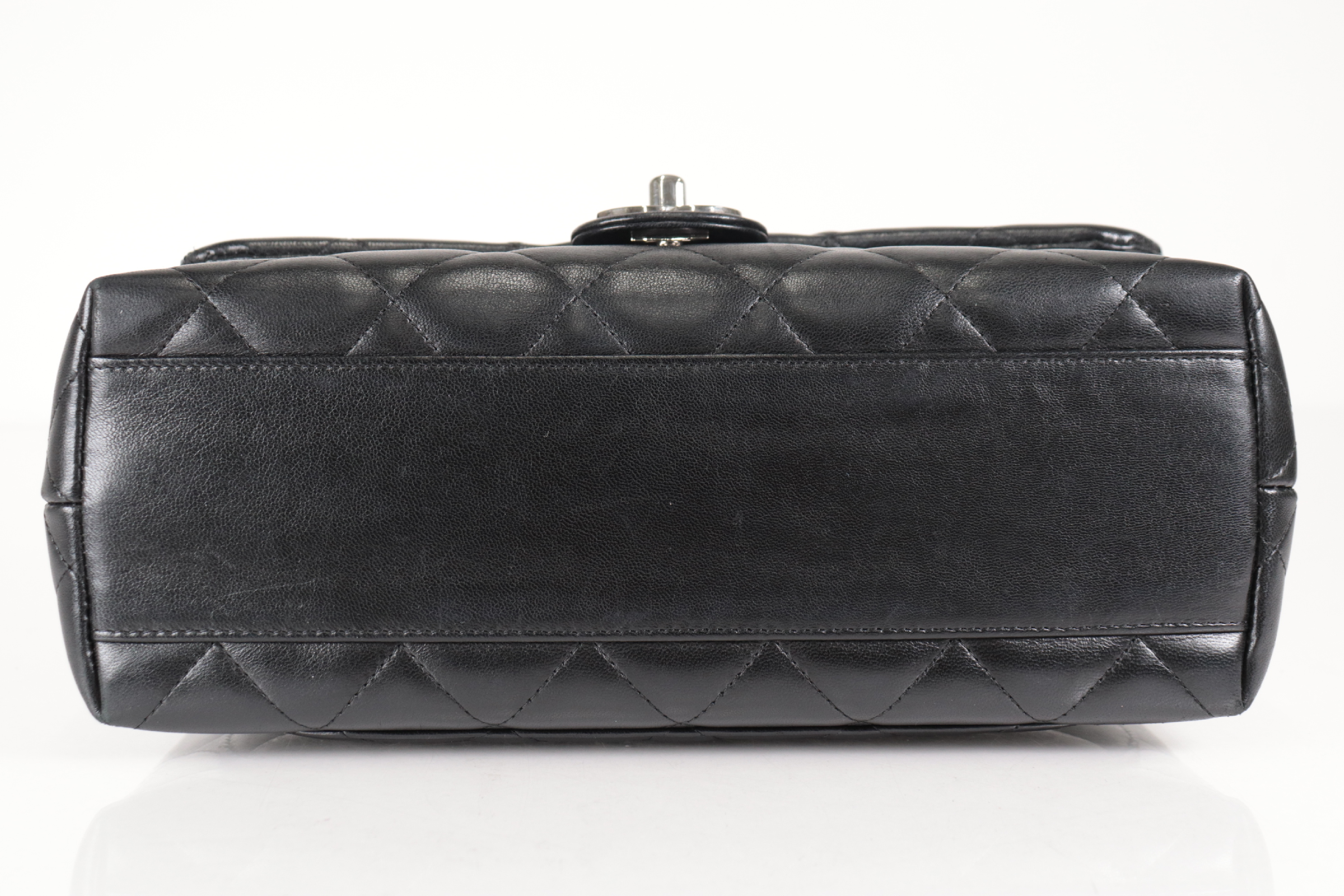 Turnlock Lambskin Handbag with Silver Hardware, Serial Number 12 — view 7
