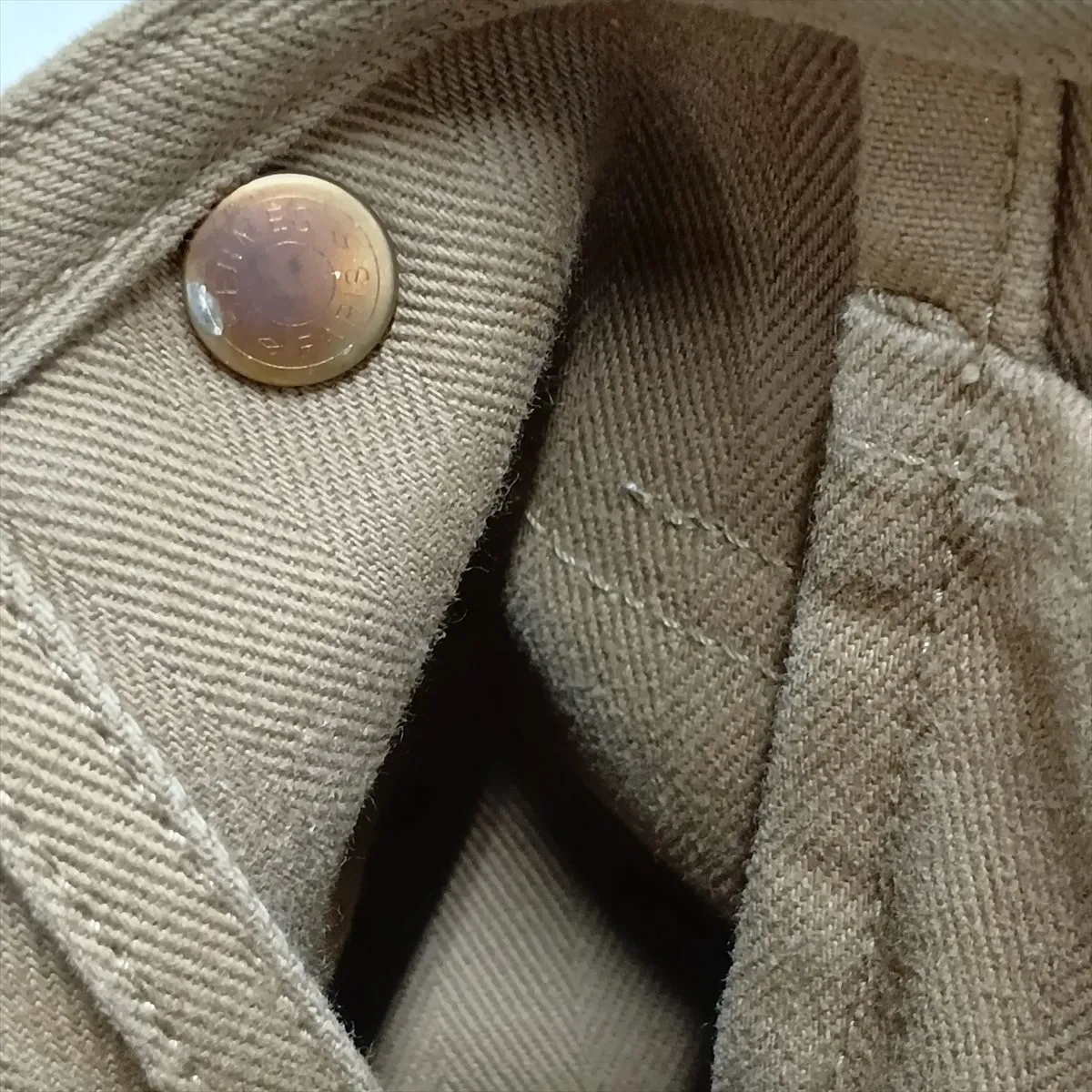 Valparaiso PM Toile Chevron x Leather Etoupe Silver Hardware — view 12