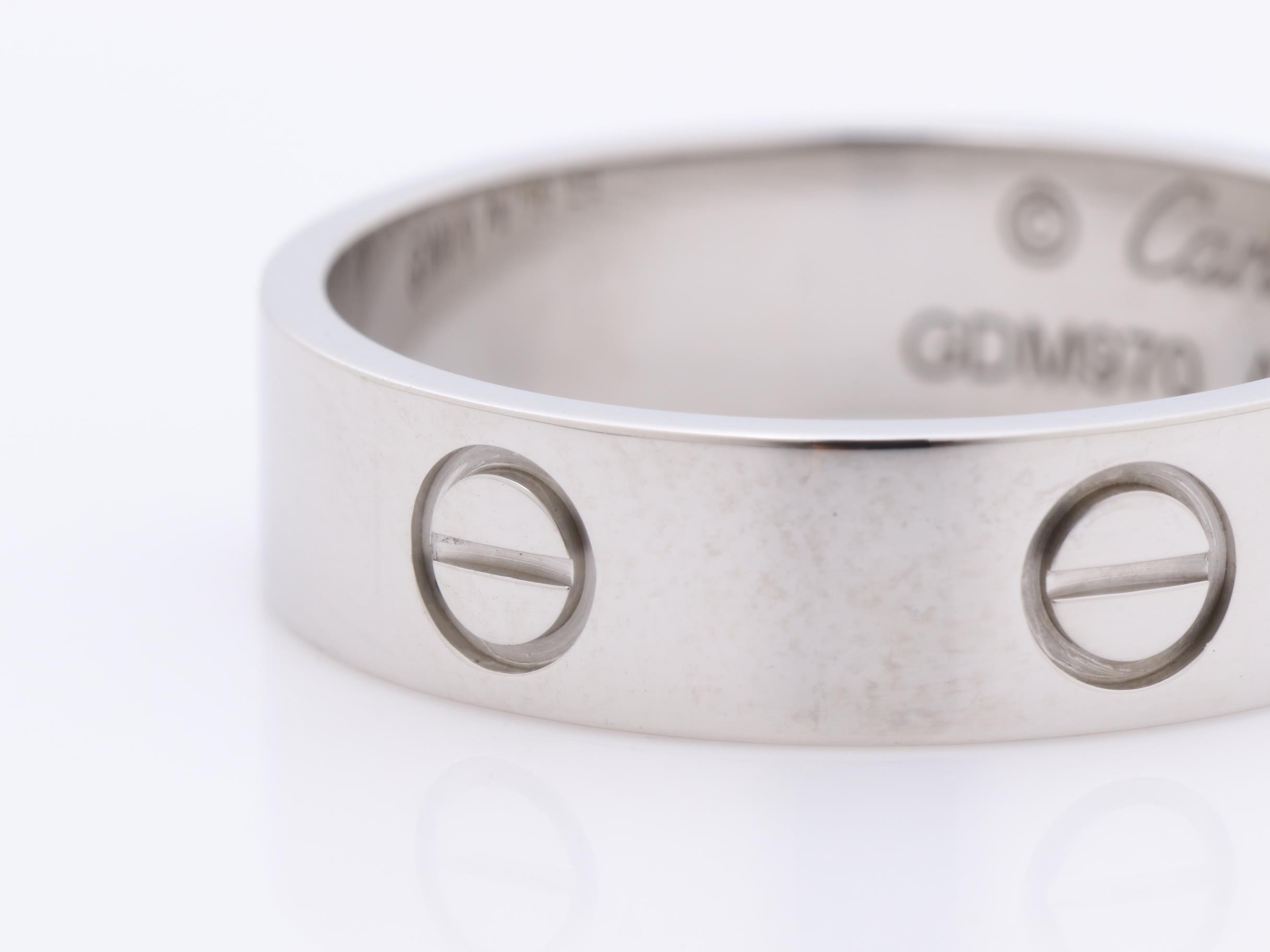 Au750WG Love Ring, size 60, 6.7g, width approximately 3.5mm — view 3