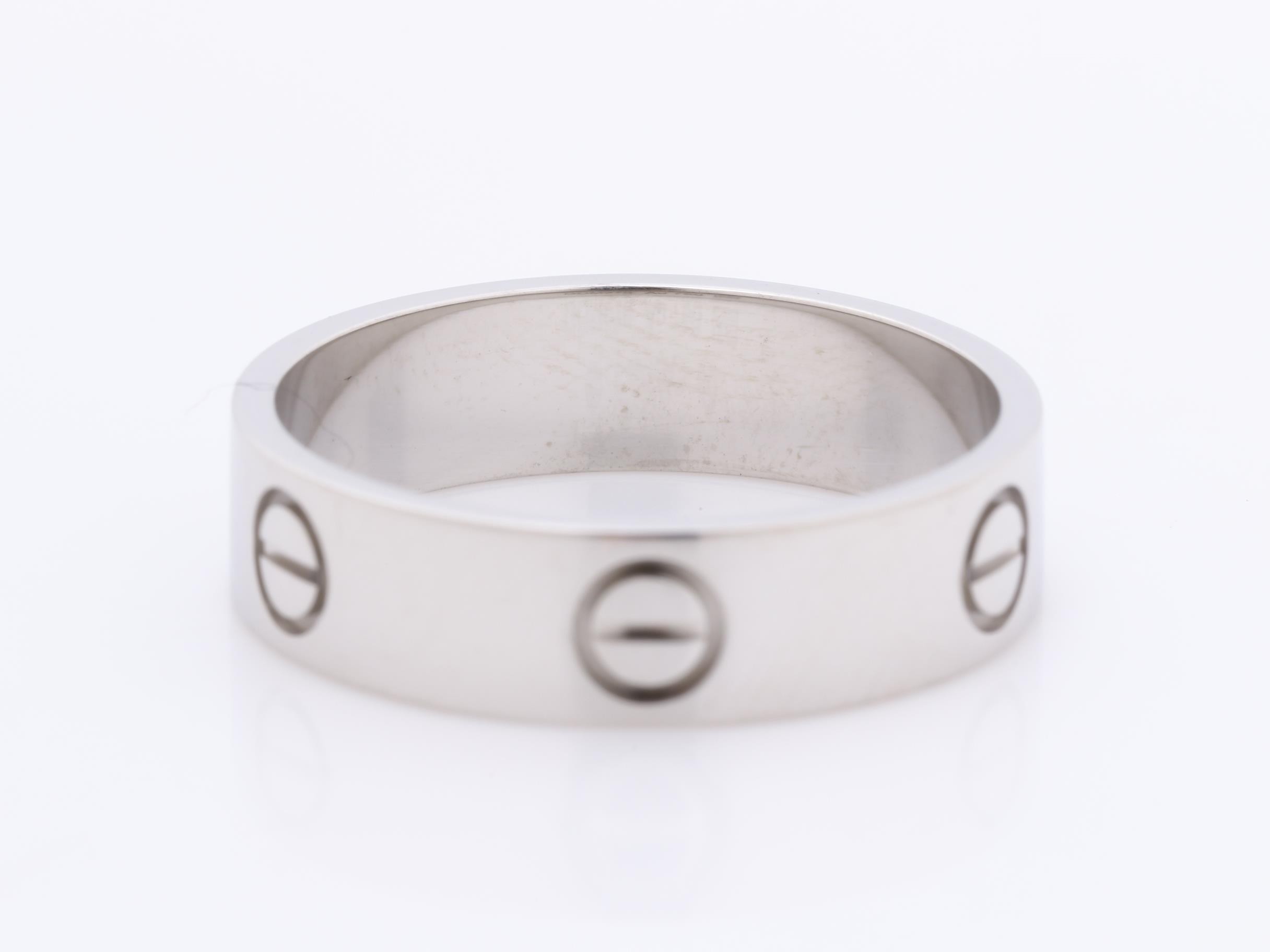 Au750WG Love Ring, size 60, 6.7g, width approximately 3.5mm — view 4