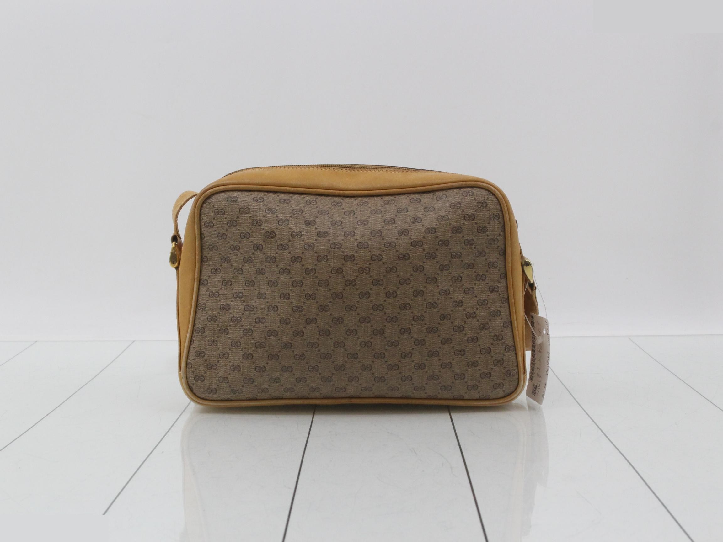 001-105-4073 Micro GG Shoulder Bag, Leather, Beige — view 2