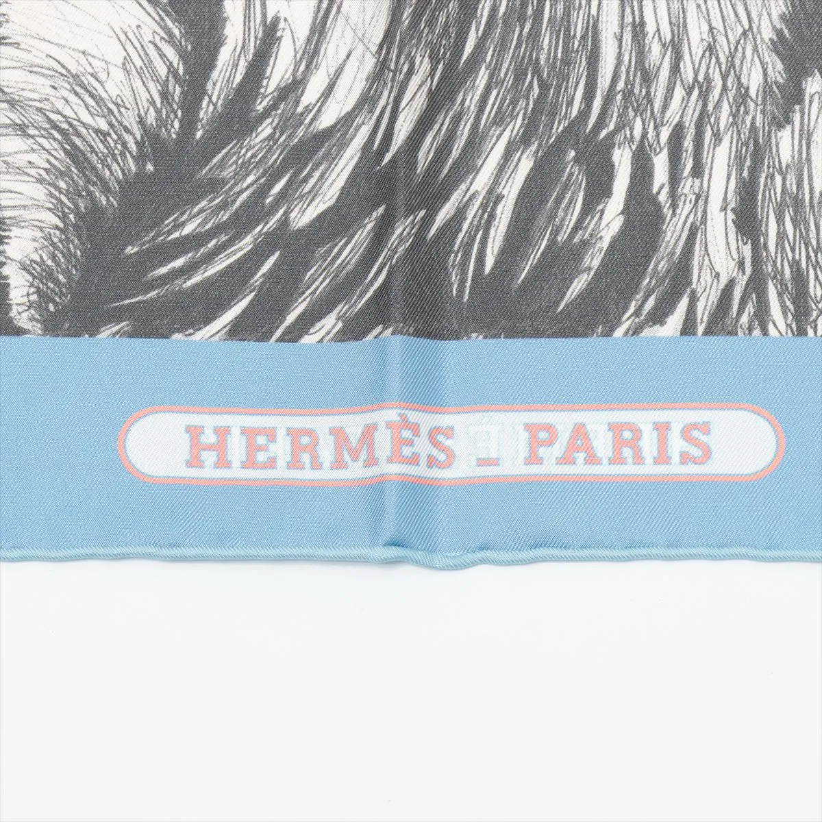 Carre 90 Tigre Royal (Tiger King) Scarf, Silk, Light Blue, with some wear, — view 6