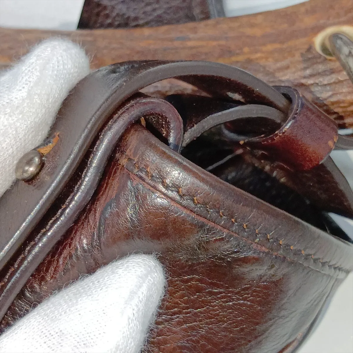 Mombasa Leather Shoulder Bag, Brown, 95363 — view 12