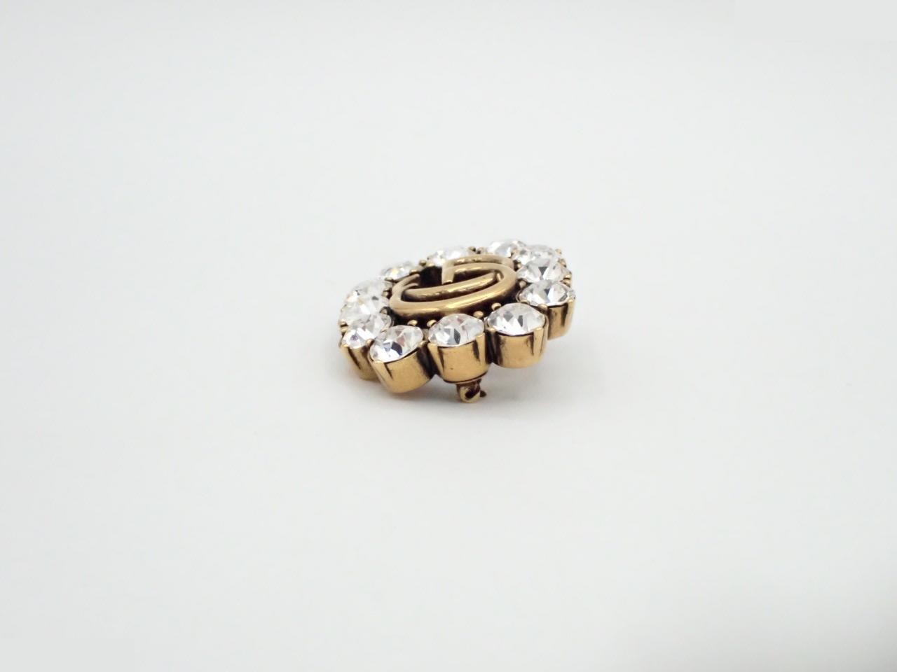 Crystal Double G Brooch — view 3