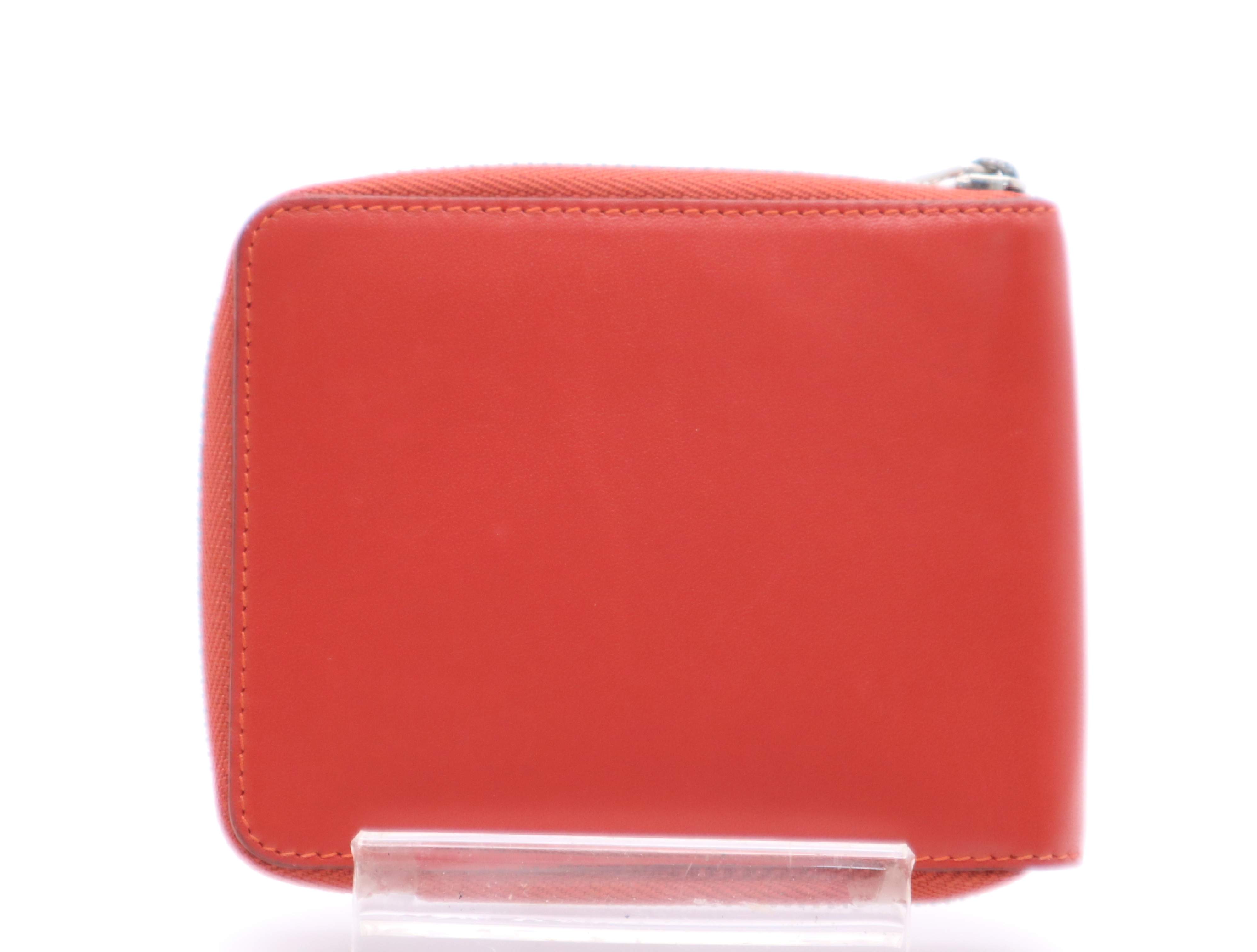 Leather Anagram Wallet, Red — view 2