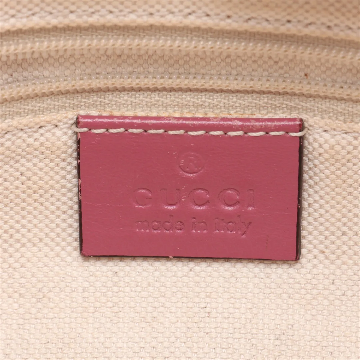 GG Canvas Sukey 247902 Canvas x Leather 2-Way Handbag Beige x Pink — view 12