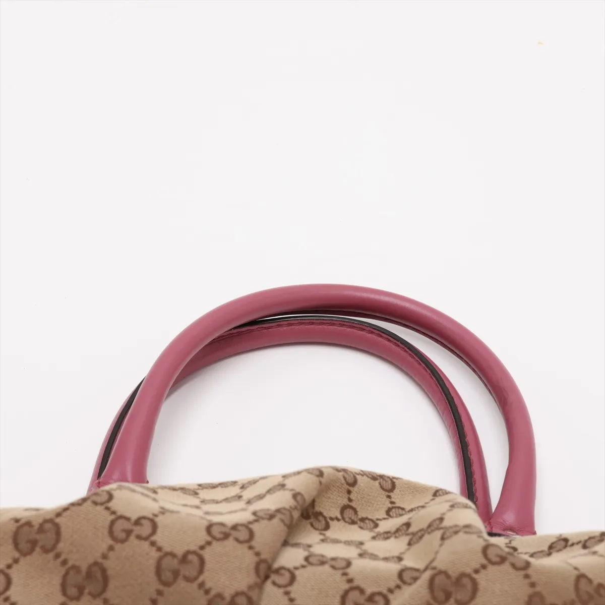 GG Canvas Sukey 247902 Canvas x Leather 2-Way Handbag Beige x Pink — view 6