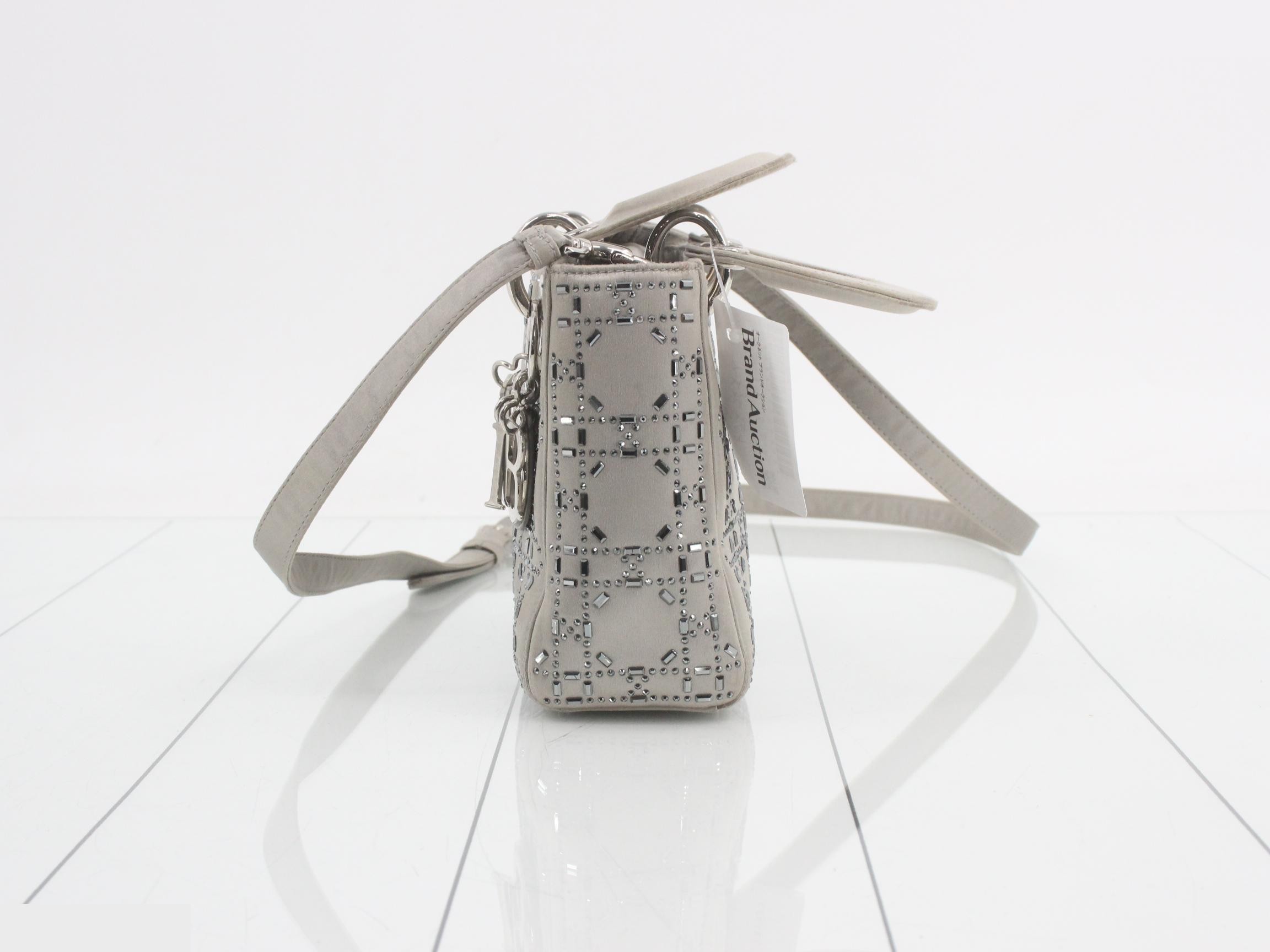 Lady Dior Satin 2-Way Bag/Handbag — view 3