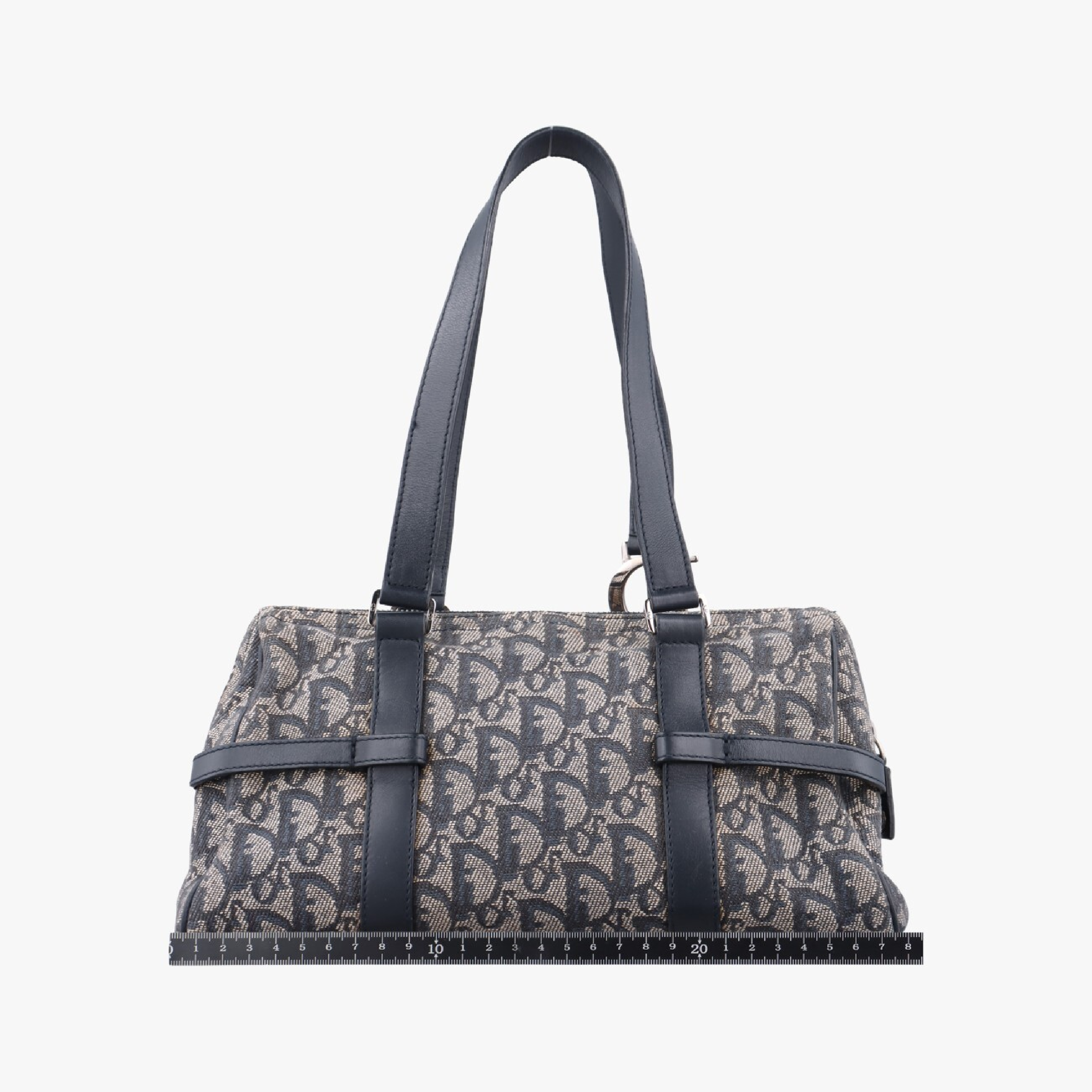 Trotter Navy x Gray Jacquard BO L 0094 Shoulder Bag — view 2