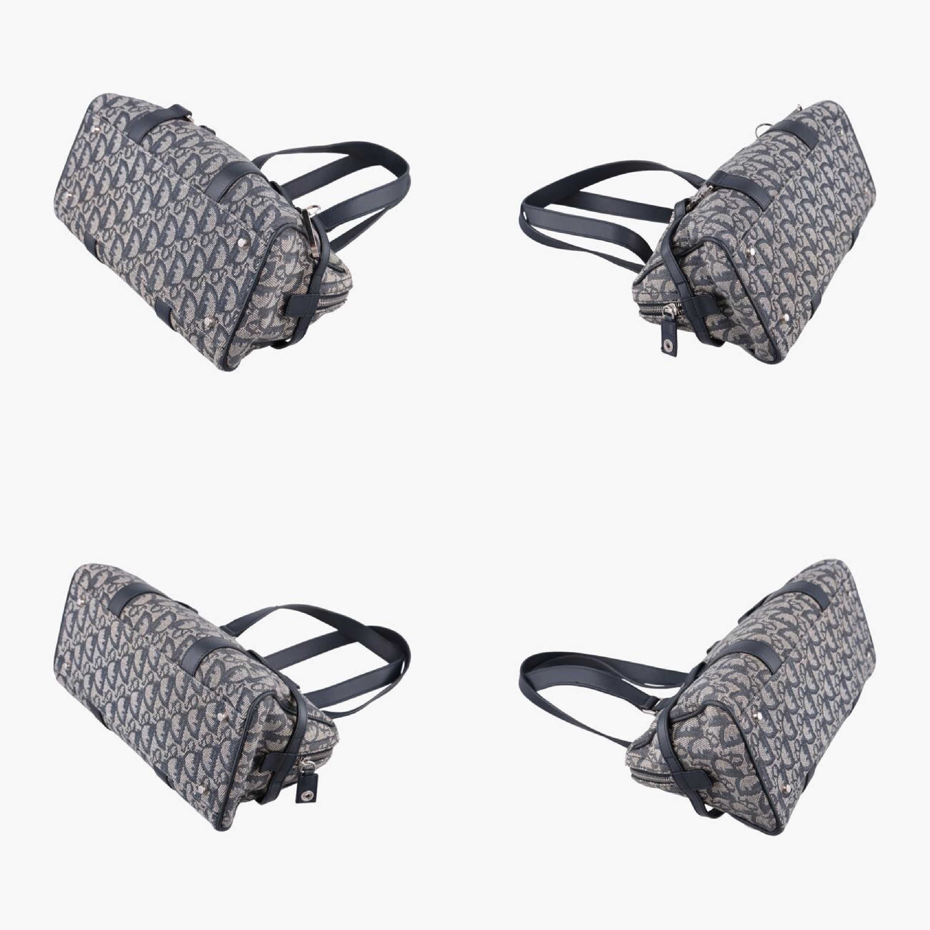 Trotter Navy x Gray Jacquard BO L 0094 Shoulder Bag — view 4