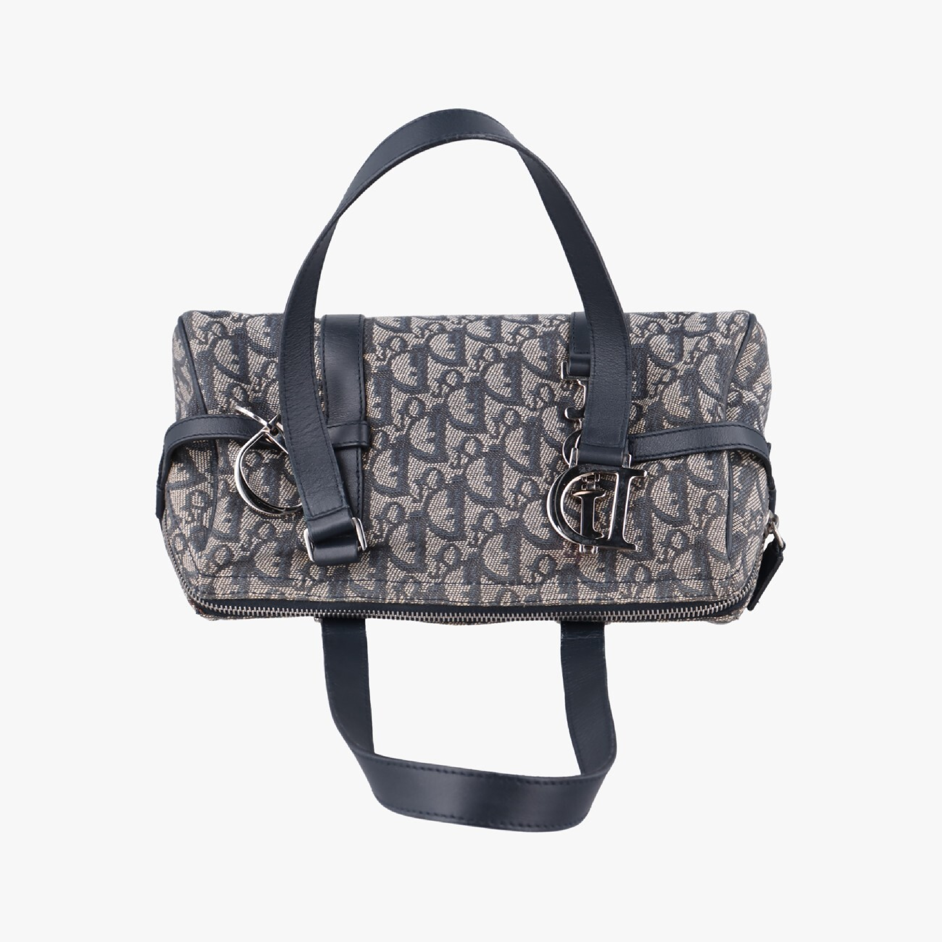 Trotter Navy x Gray Jacquard BO L 0094 Shoulder Bag — view 5