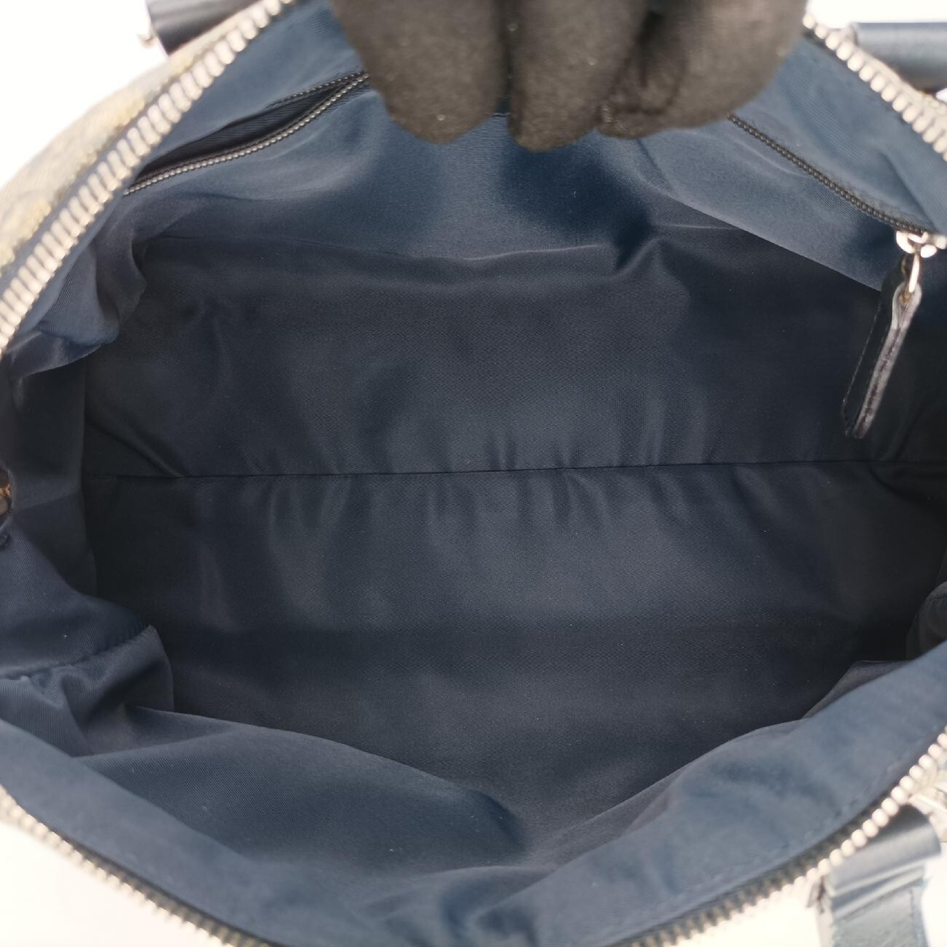 Trotter Navy x Gray Jacquard BO L 0094 Shoulder Bag — view 6