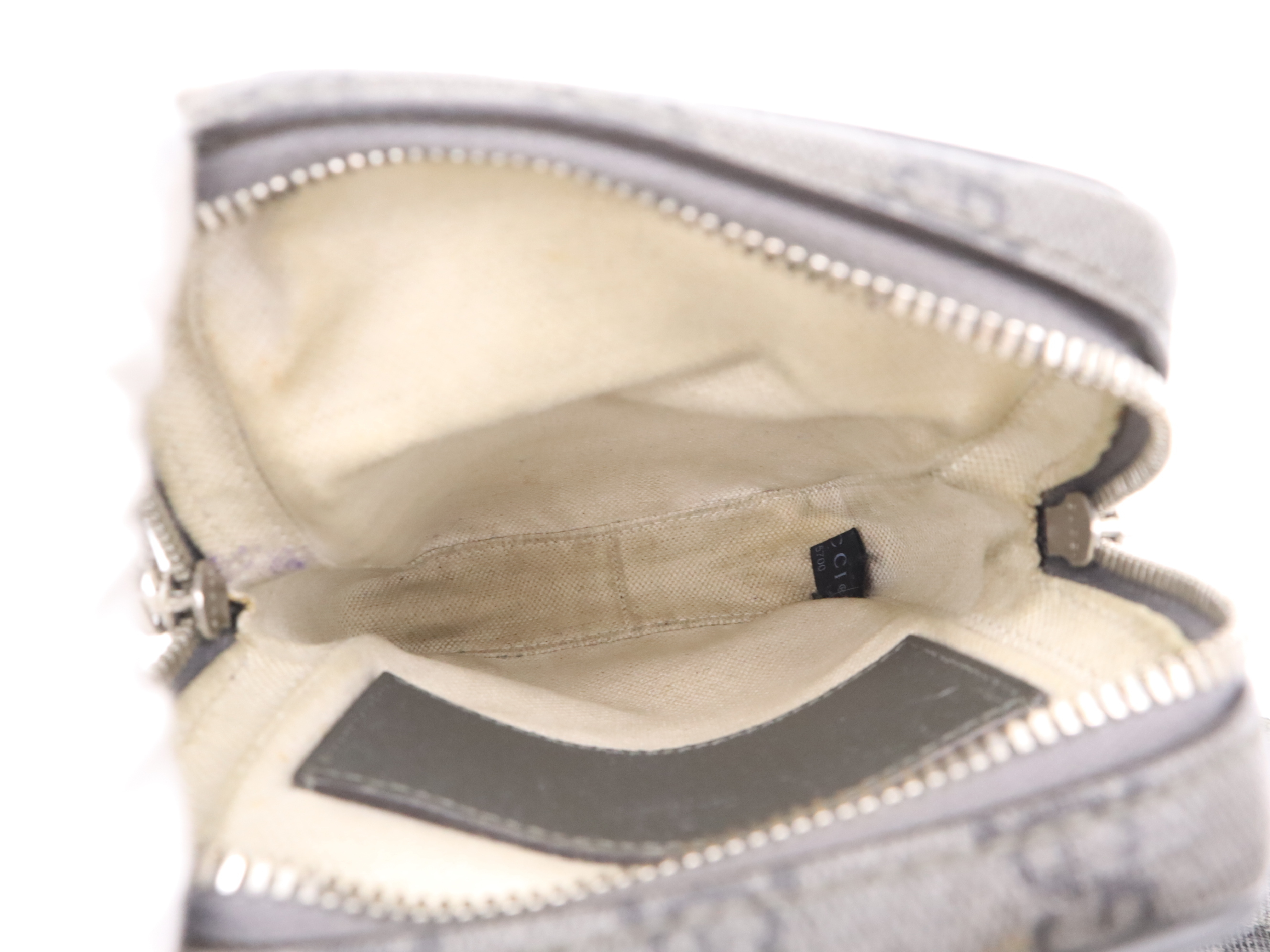 752565 Canvas x Leather Body Bag GG Supreme Grey Waist Bag — view 11