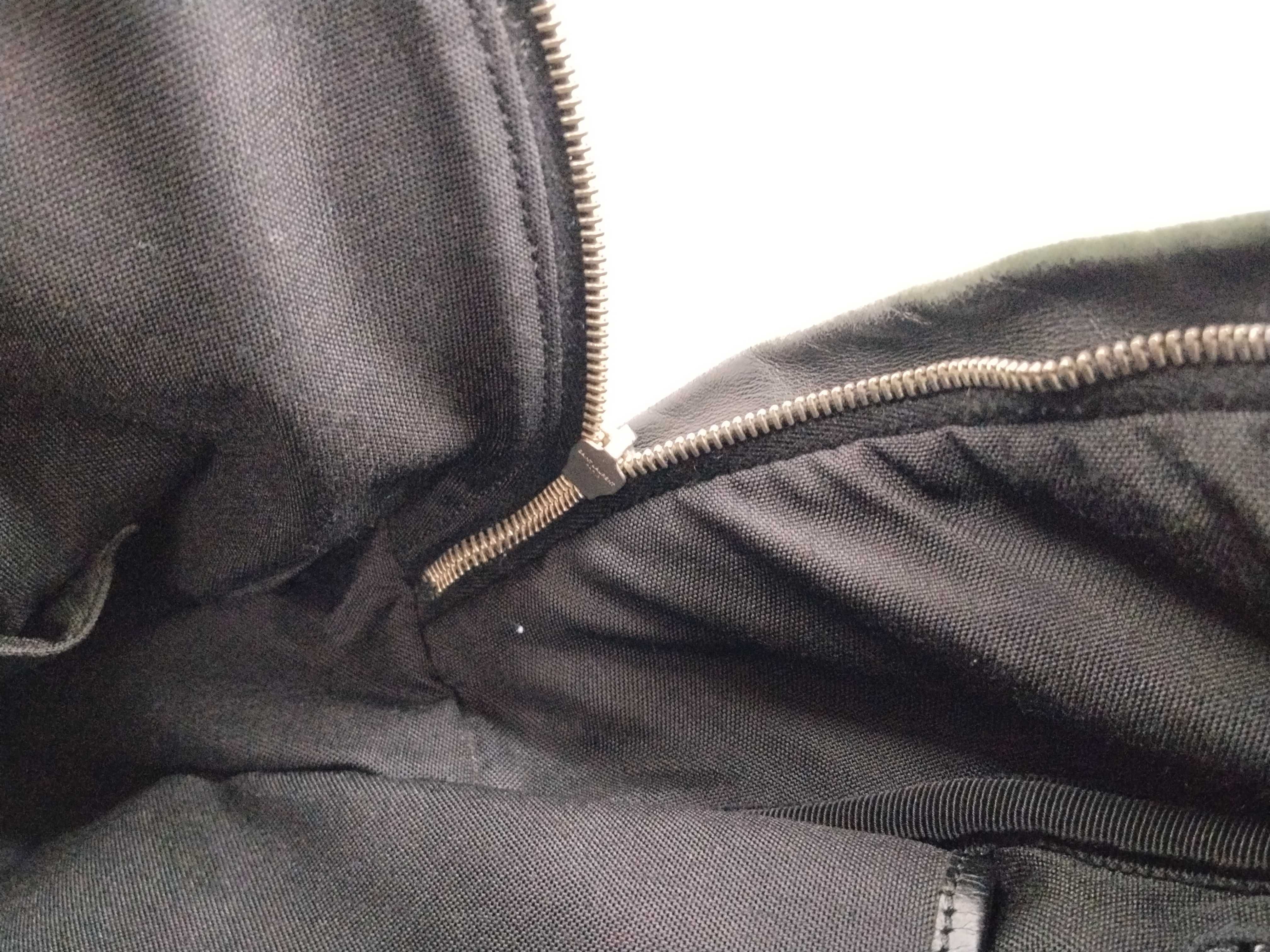 leather backpack, missing zipper hardware. — view 11