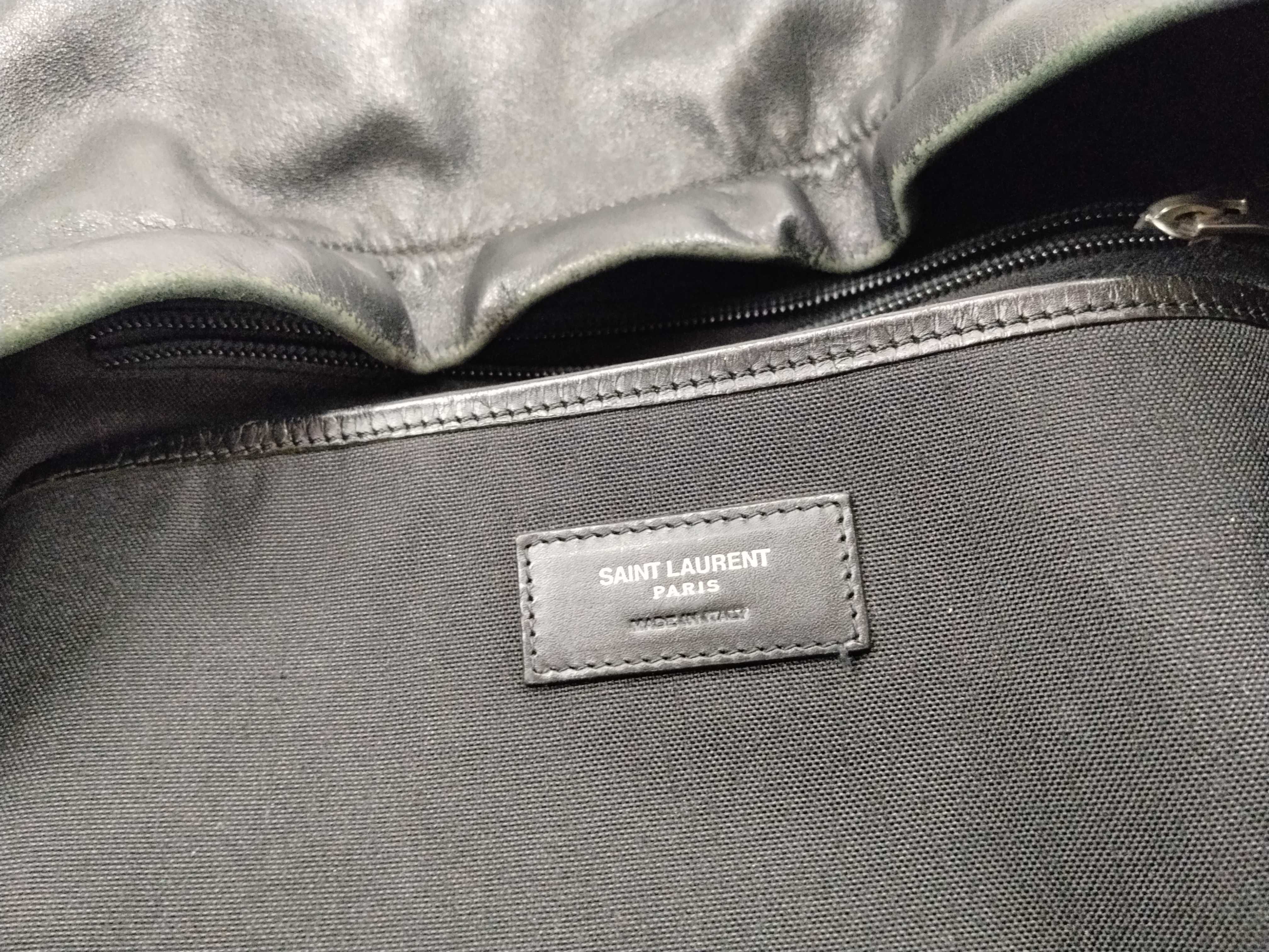 leather backpack, missing zipper hardware. — view 13