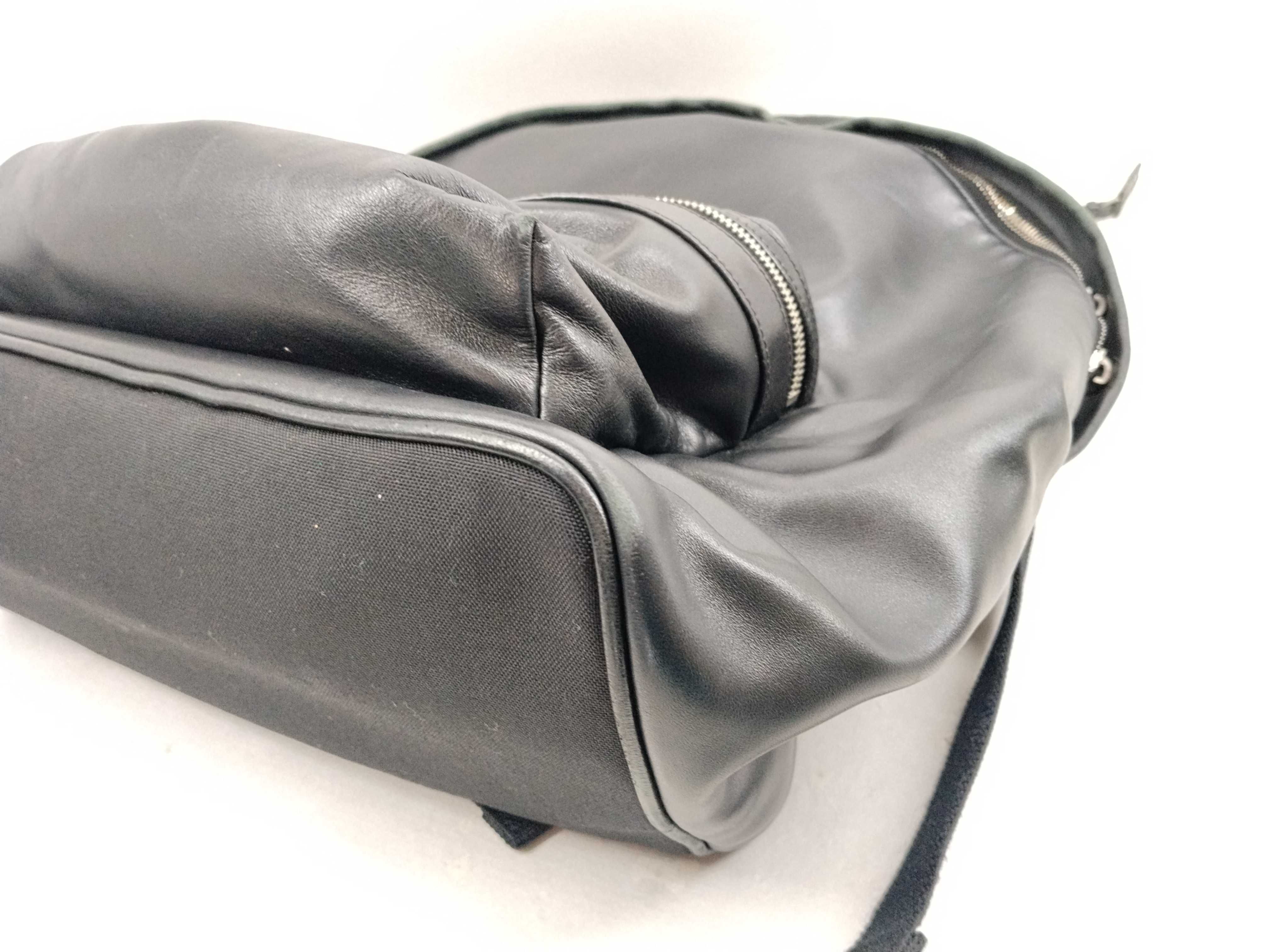 leather backpack, missing zipper hardware. — view 8