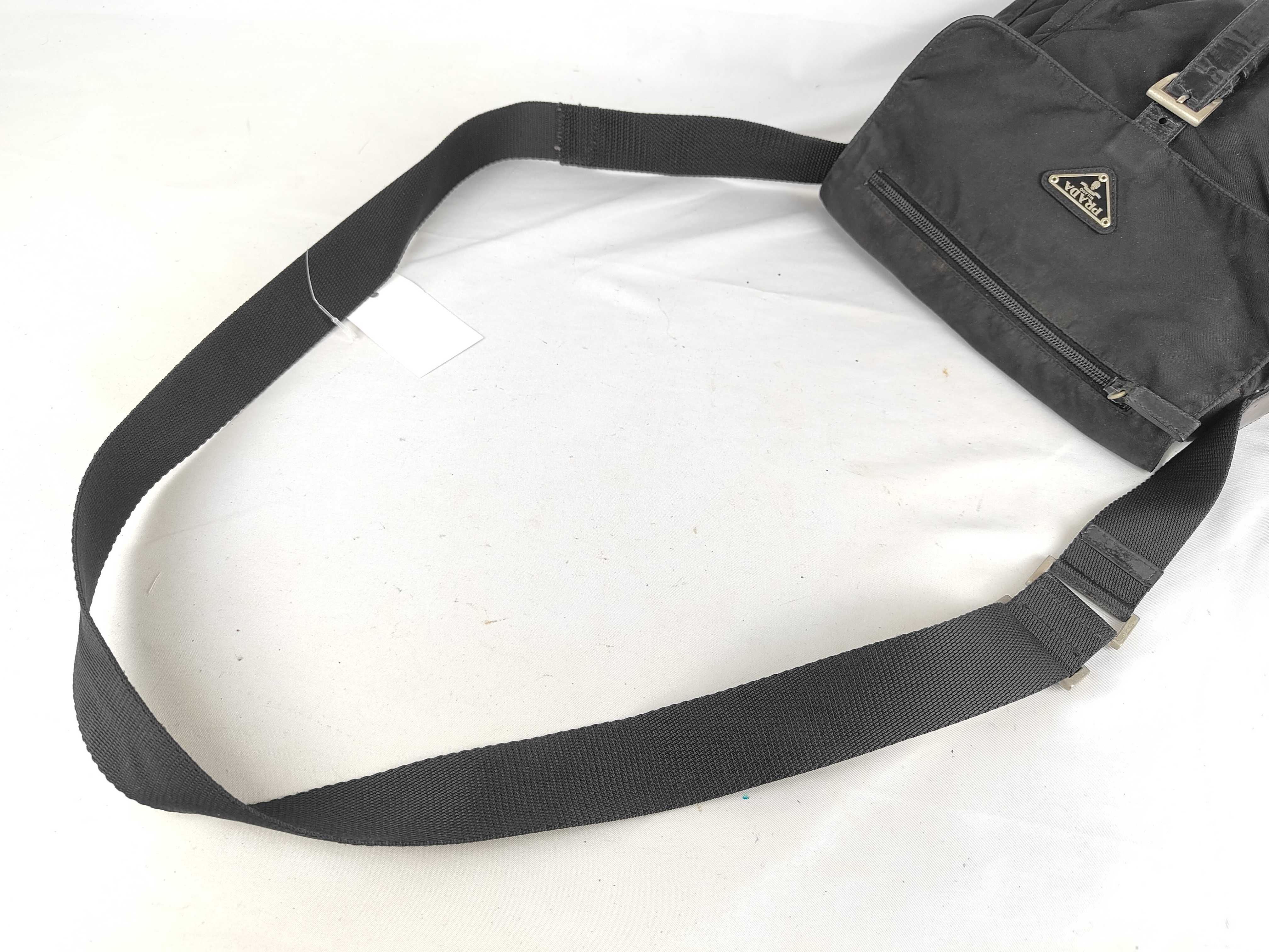Nylon Shoulder Bag, Black — view 3