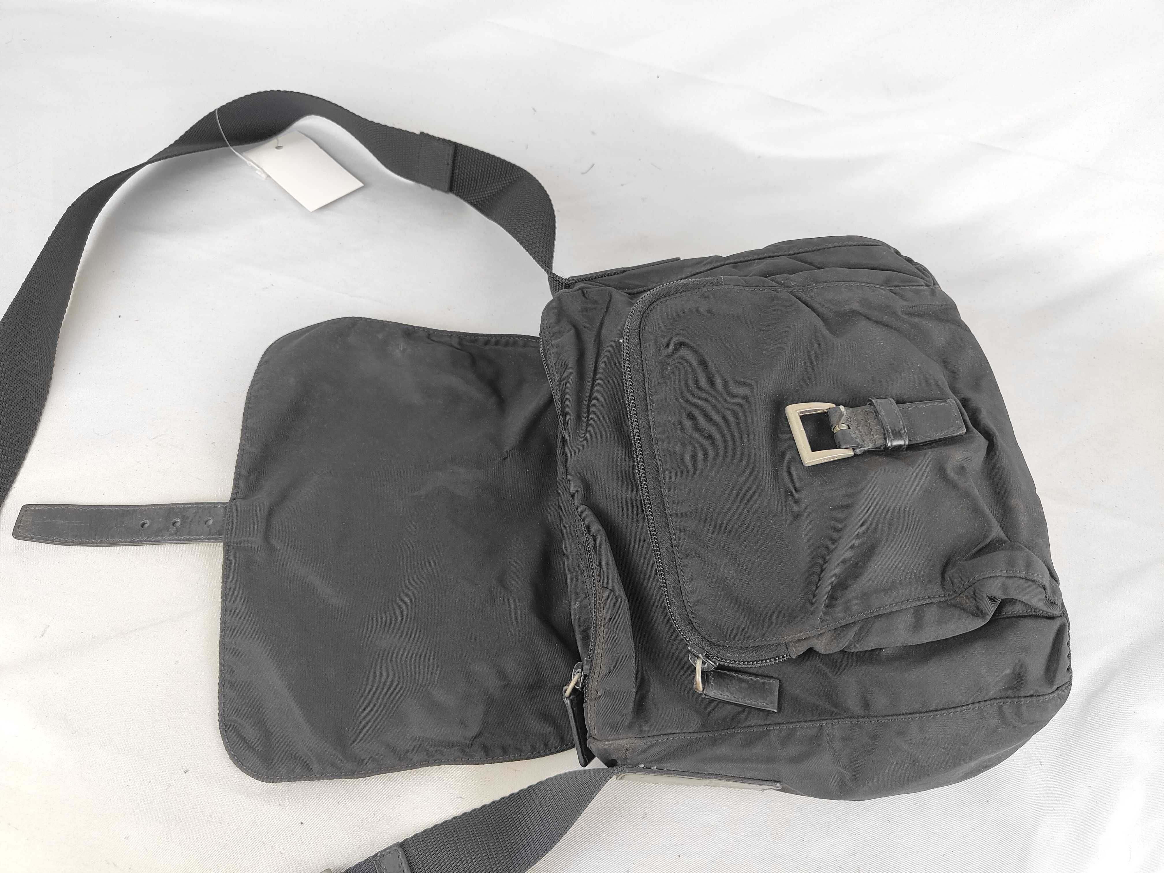 Nylon Shoulder Bag, Black — view 10