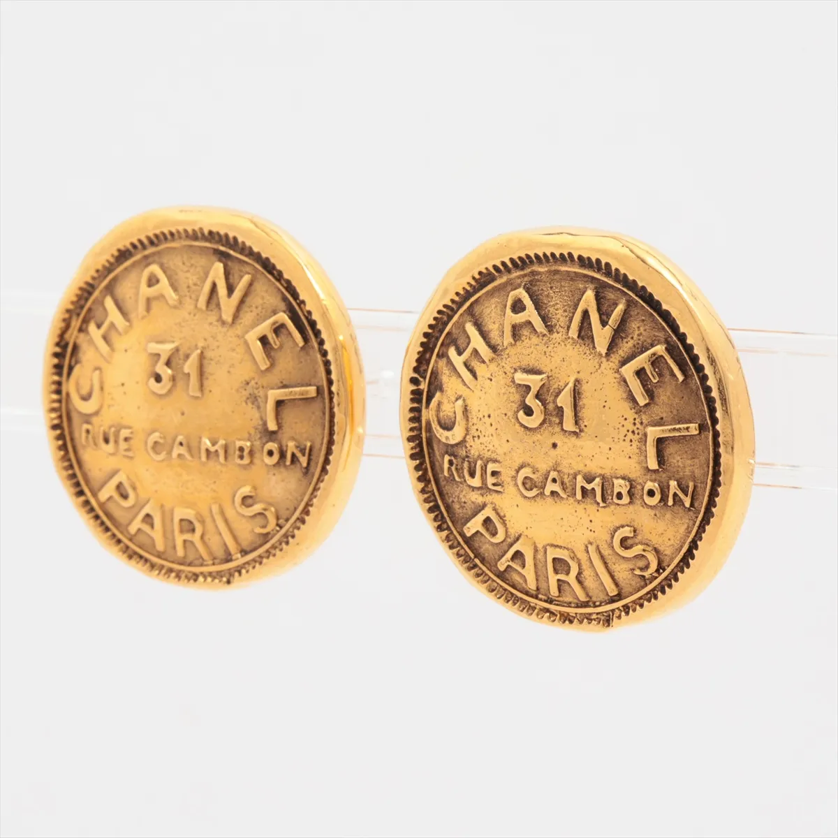 31 RUE CAMBON earrings (for both ears) GP gold dents — view 3