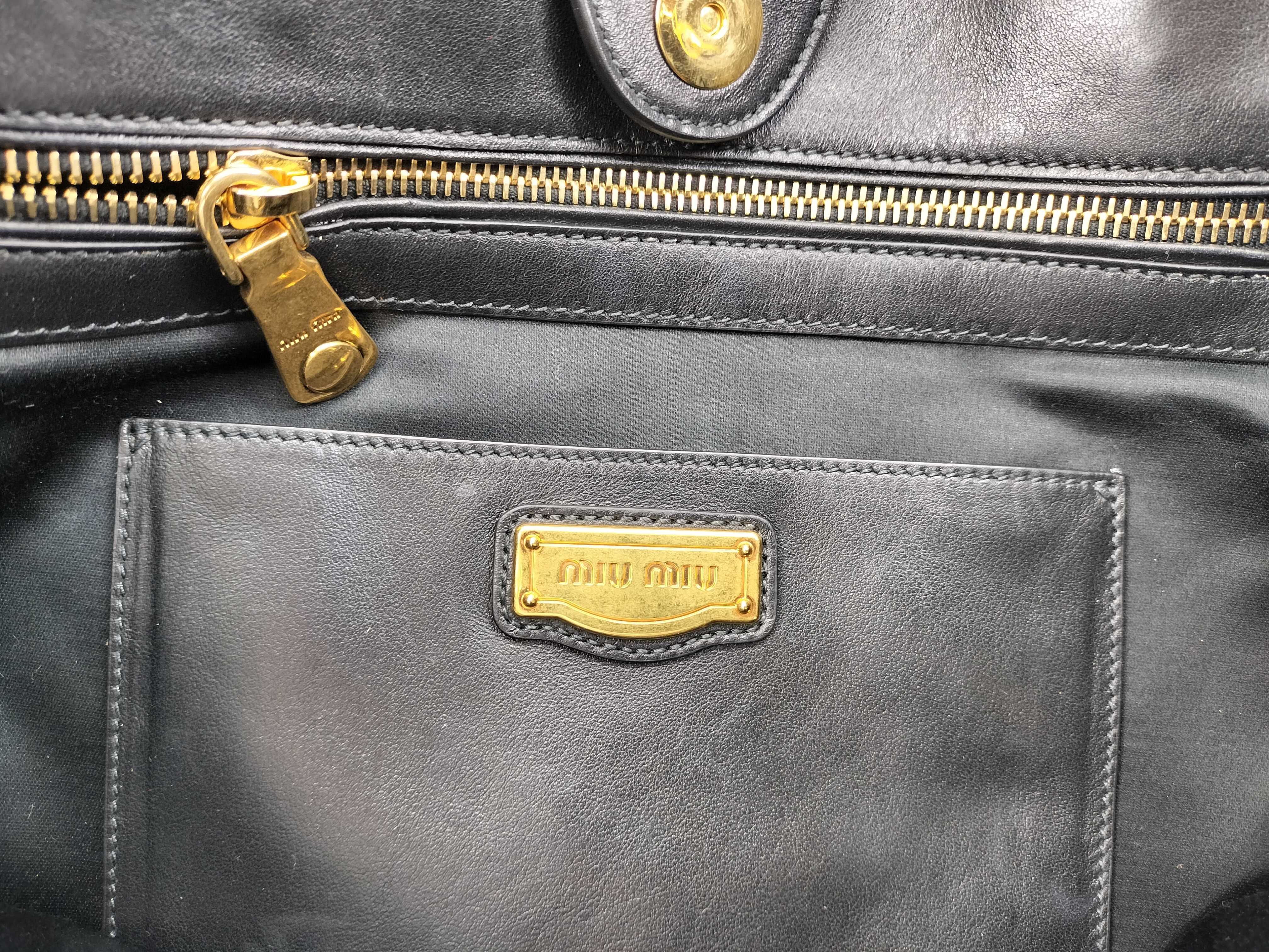 Leather Black Shoulder Tote Studded Tote Bag — view 11