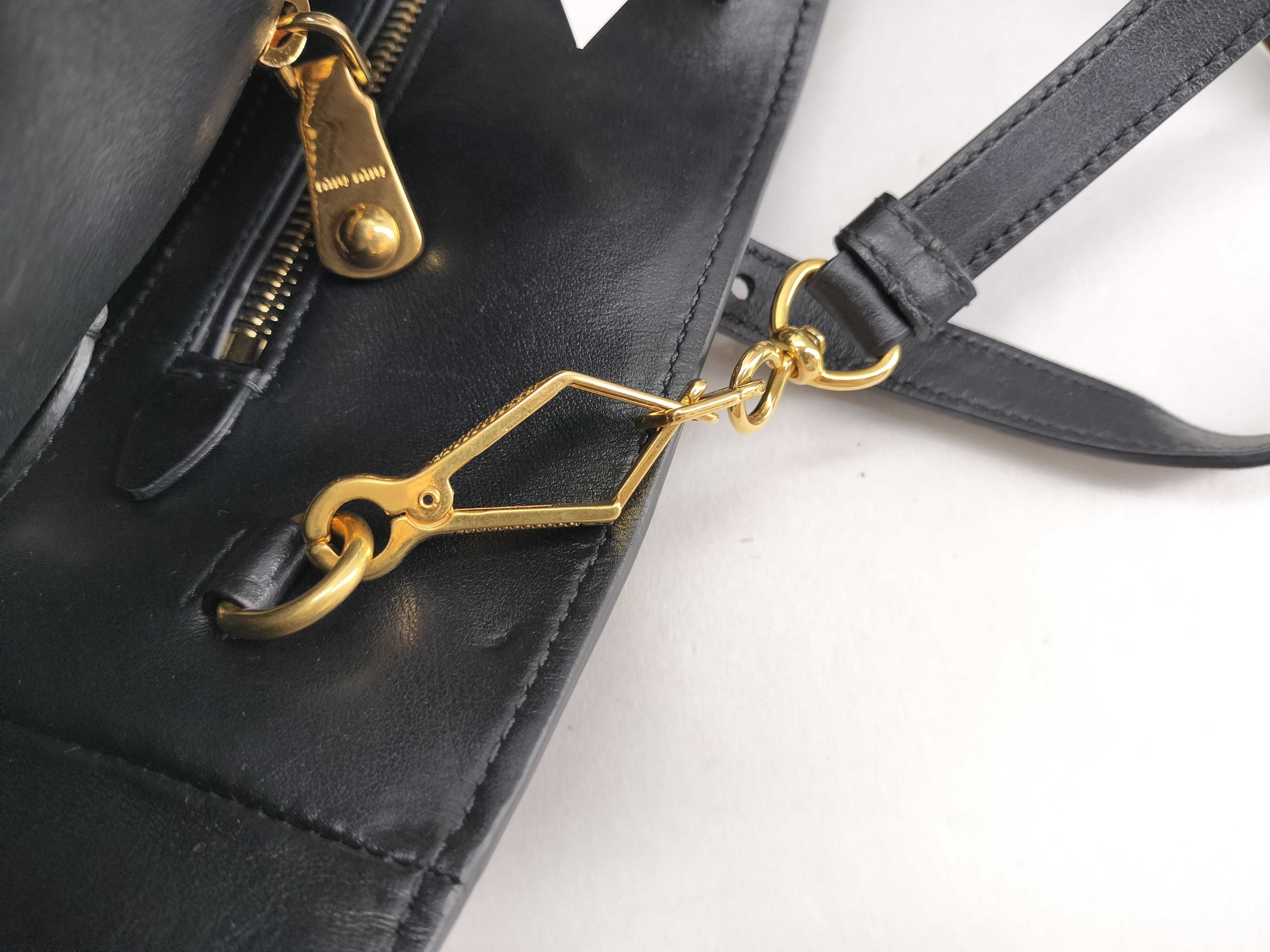 Leather Black Shoulder Tote Studded Tote Bag — view 7