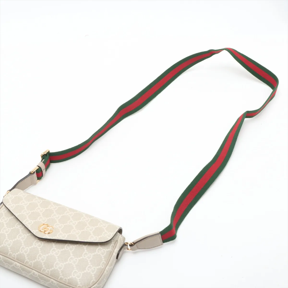 GG Supreme PVC x Leather Shoulder Bag, Beige, 764961 — view 5