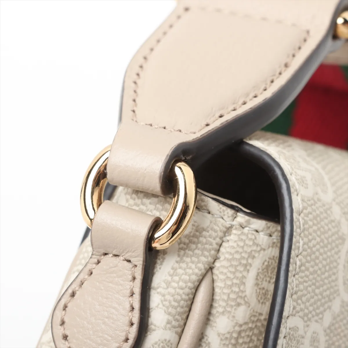GG Supreme PVC x Leather Shoulder Bag, Beige, 764961 — view 8