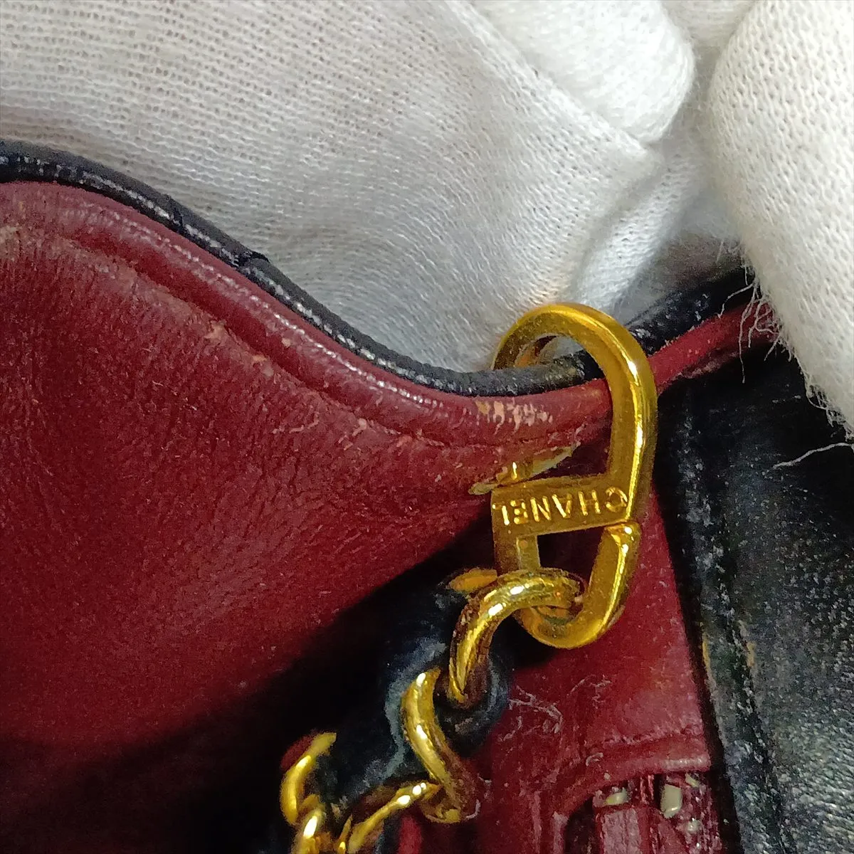 Matelassé Lambskin Single Flap Single Chain Bag, Black with Gold Hardware, Item No. 1704382 (Serial No. 1) — view 12