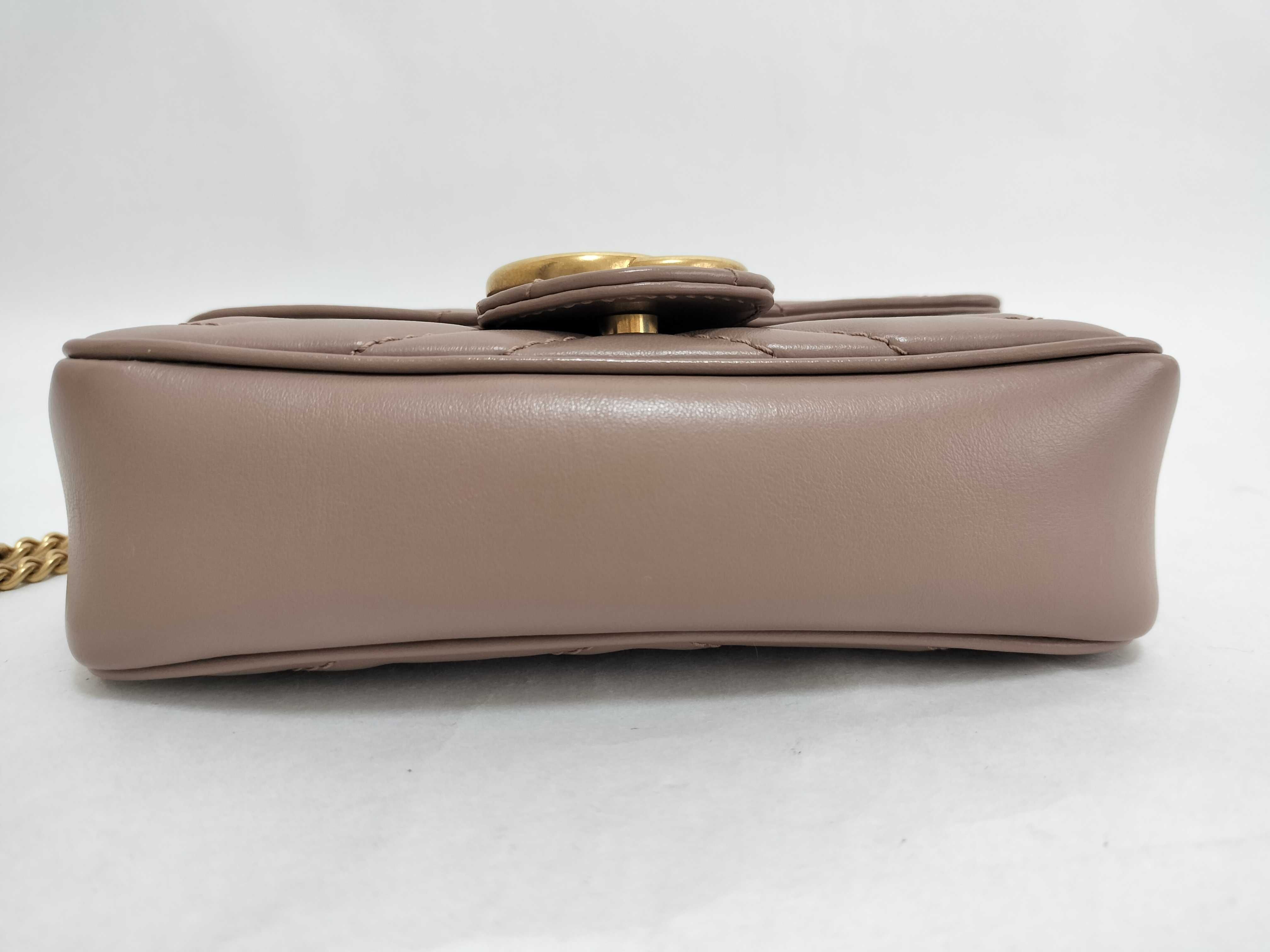 SG-GG Marmont Leather Chain Shoulder Bag Pink 476433 Shoulder Bag — view 7