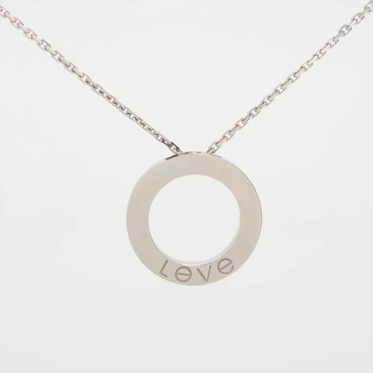 Love Circle Necklace 750 (WG) 13.7g OIZ869 — view 2
