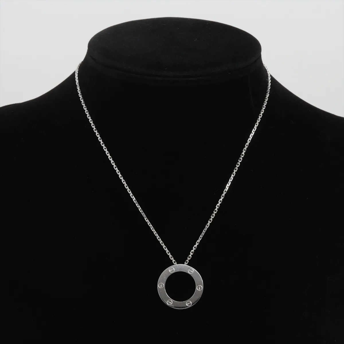 Love Circle Necklace 750 (WG) 13.7g OIZ869 — view 5