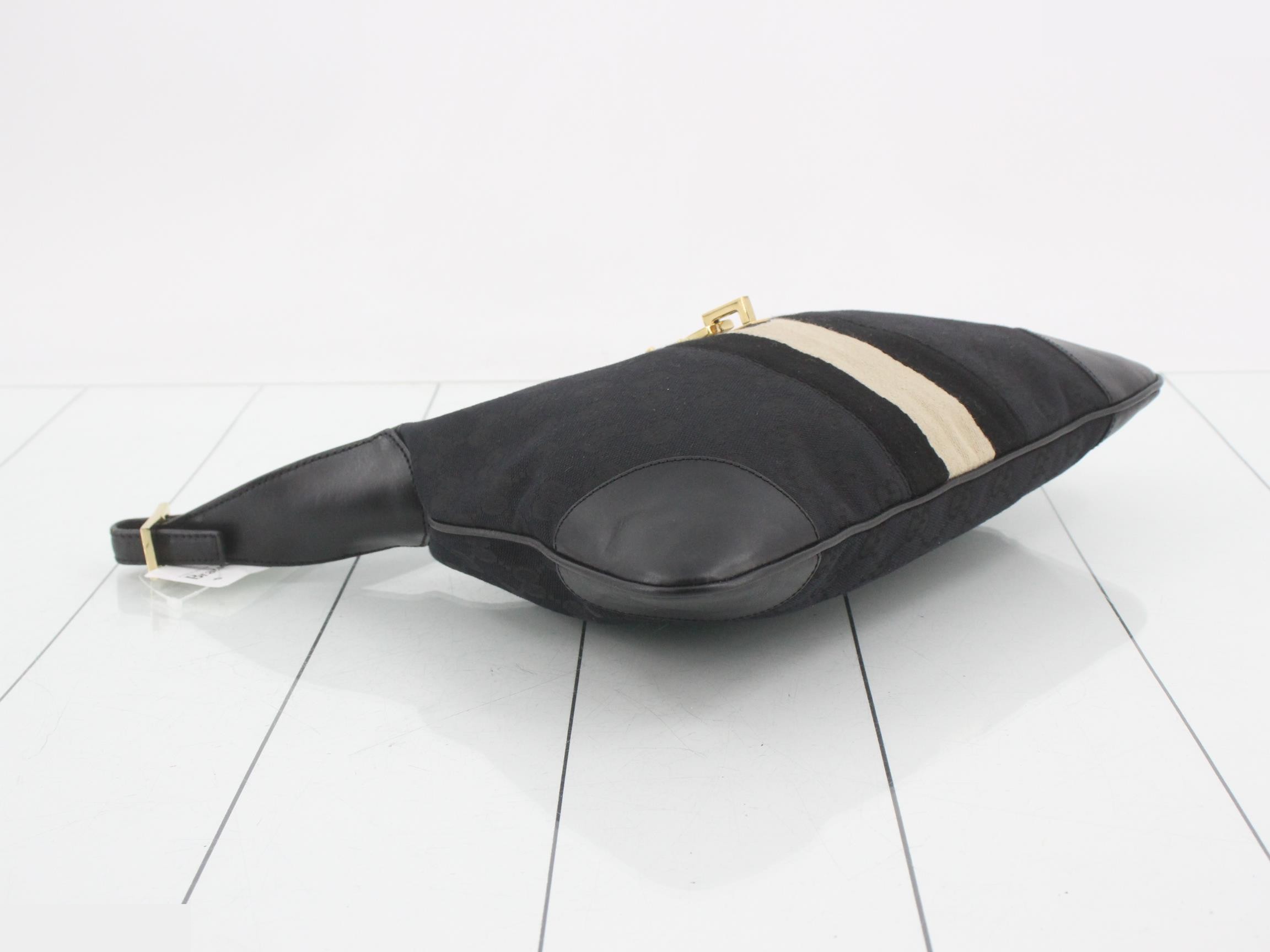 Jackie Line Shoulder Bag, Semi-Shoulder Bag, Black — view 5