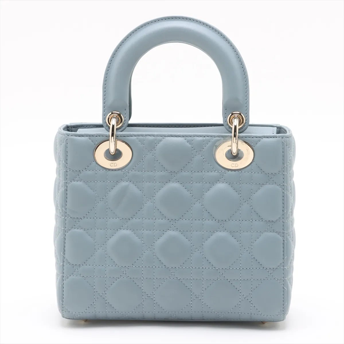 Cannage My Lady Dior Leather 2WAY Handbag Gray with Charm — view 2