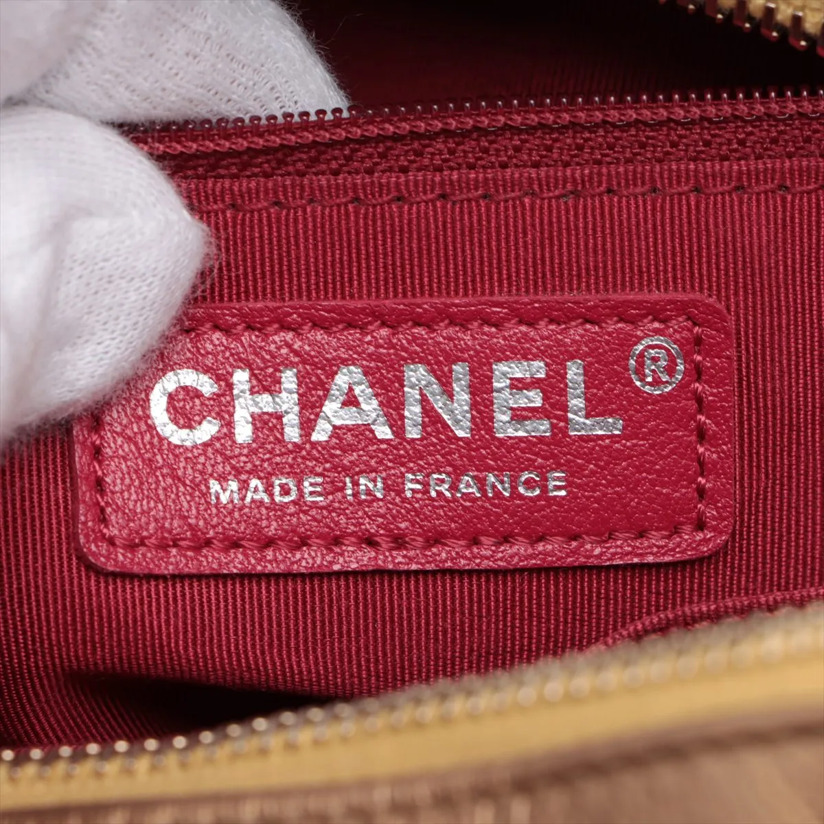 Gabriel de Chanel Leather x Tweed Chain Shoulder Bag Gold x Black Gold x Silver Hardware No. 24 — view 11