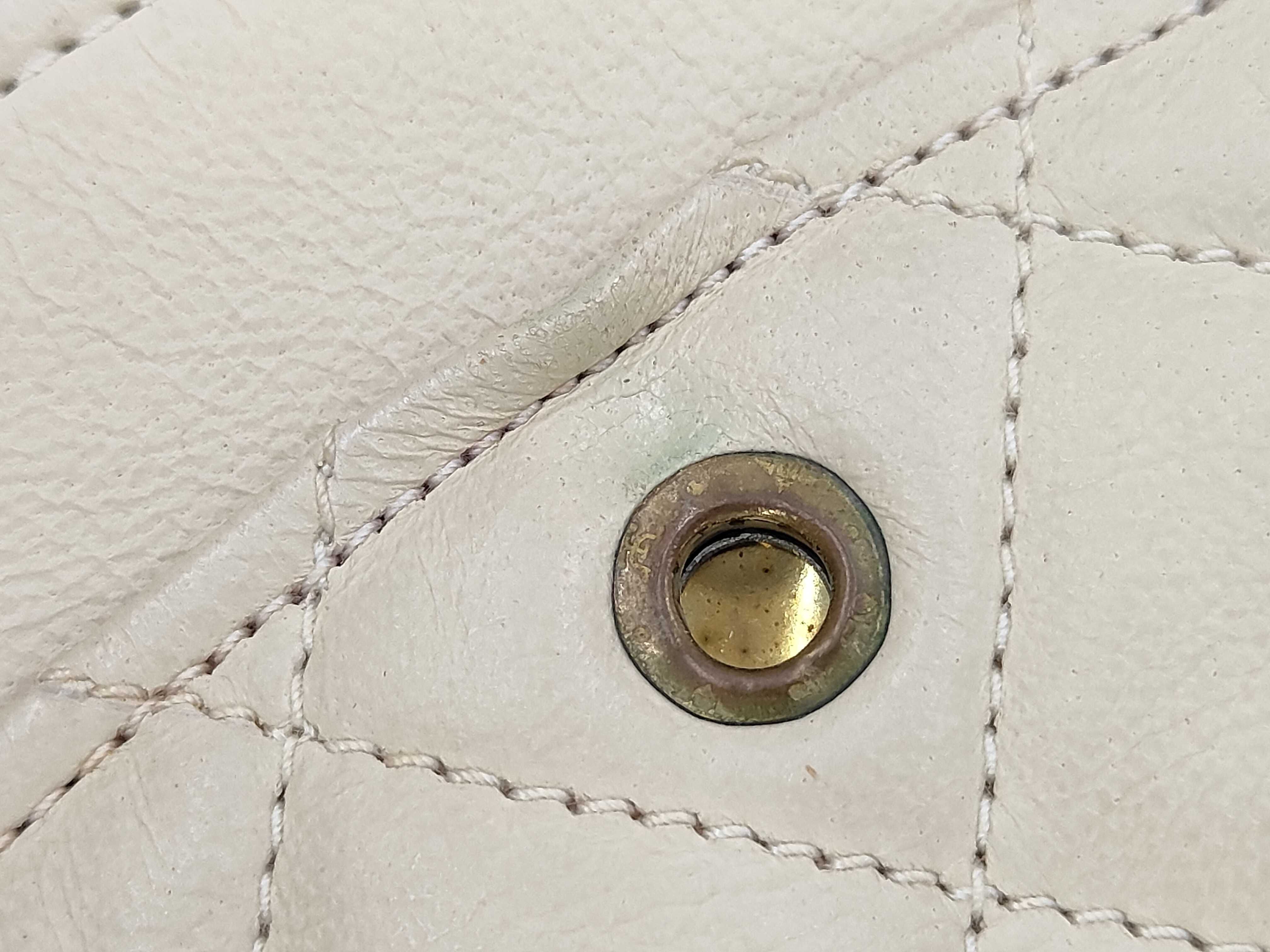 Double Flap Shoulder Bag, Beige — view 11