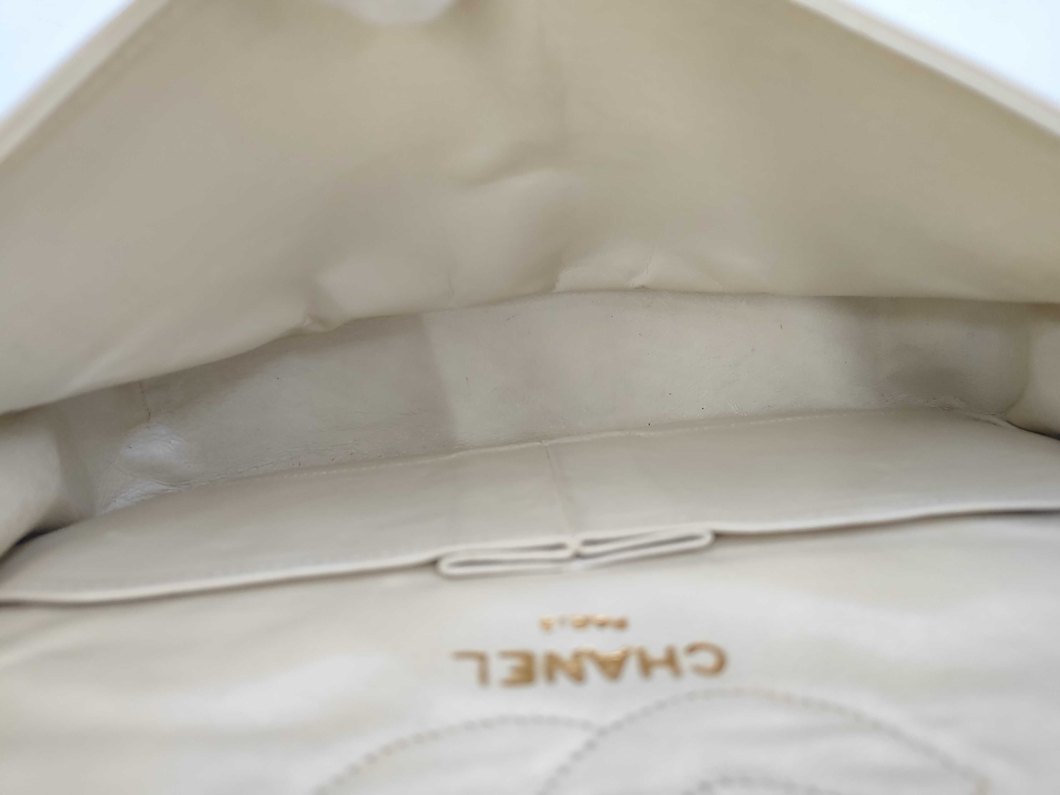 Double Flap Shoulder Bag, Beige — view 12