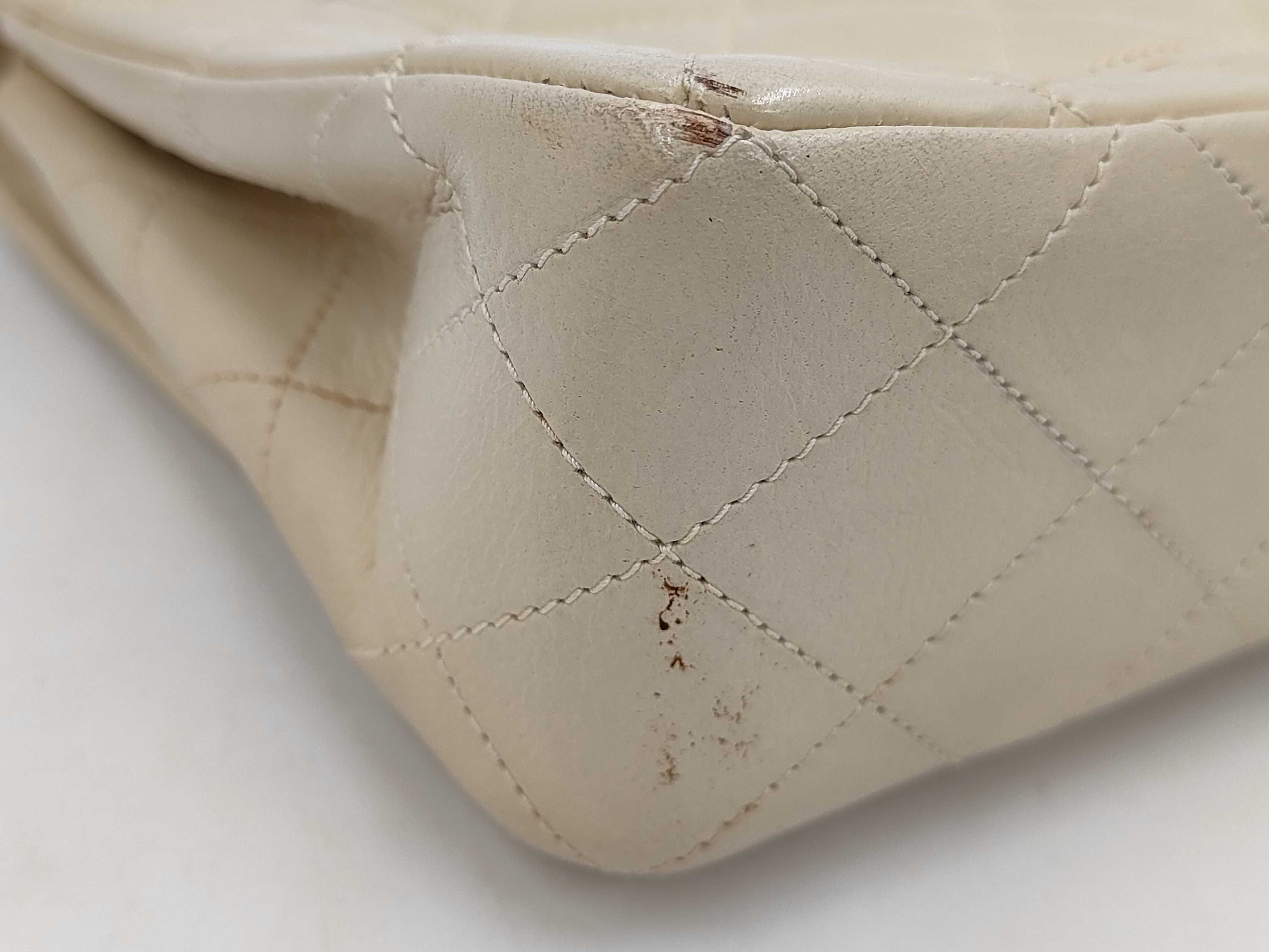 Double Flap Shoulder Bag, Beige — view 4