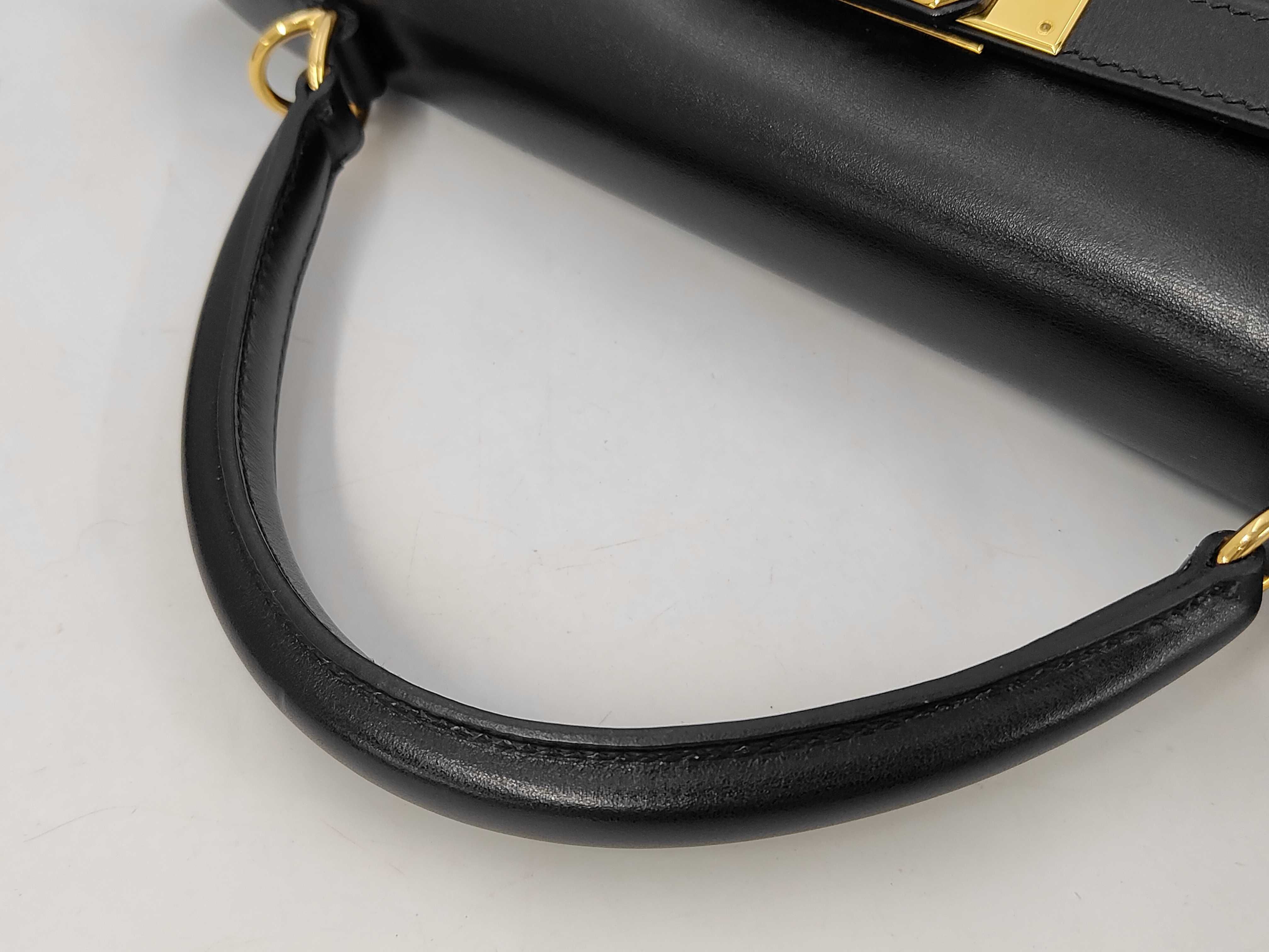 Kelly 32 Sellier Box Calf Black Gold Hardware E Handbag — view 3