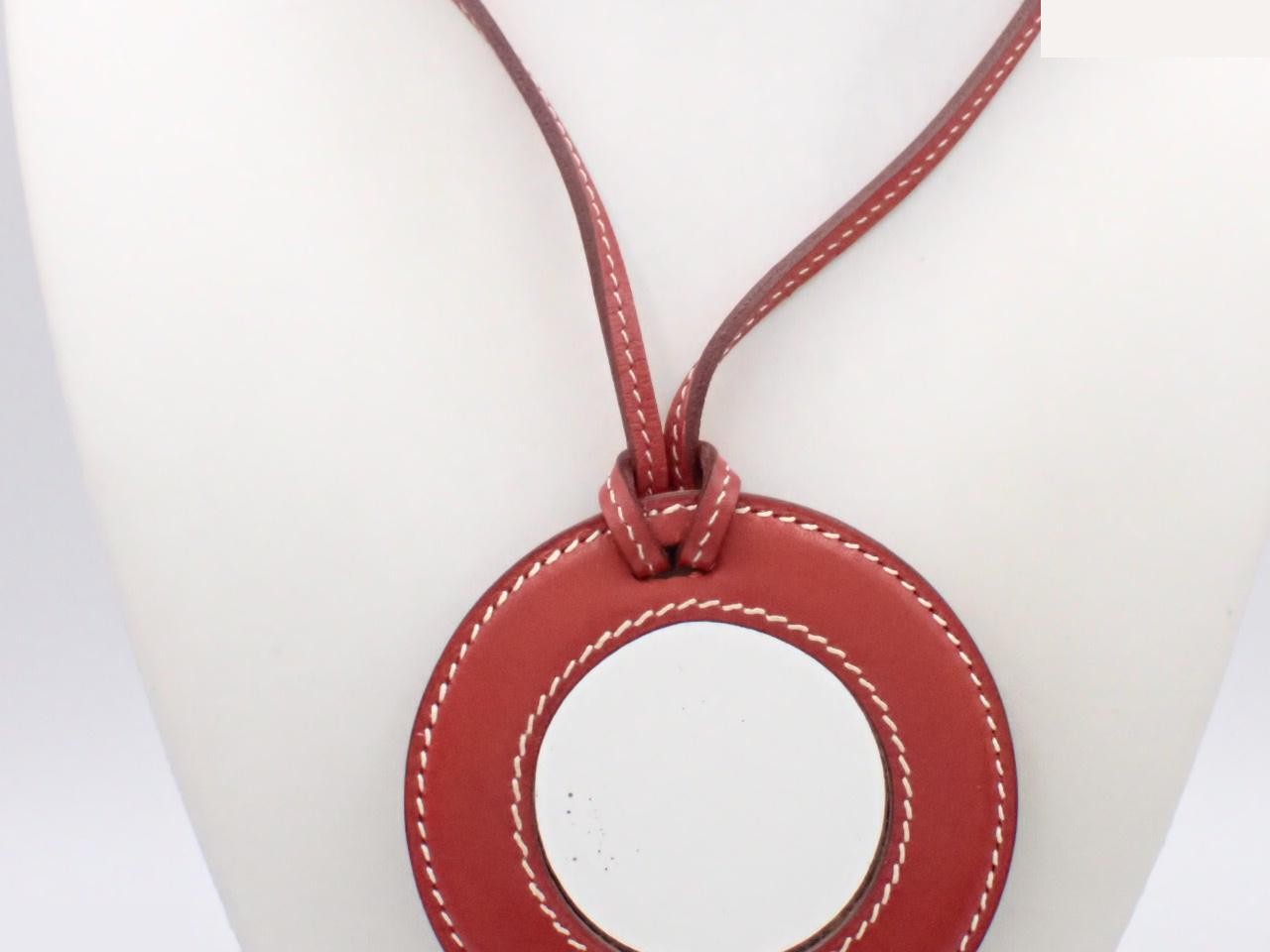 mirror necklace, dust bag, cord approximately 80cm. — view 2
