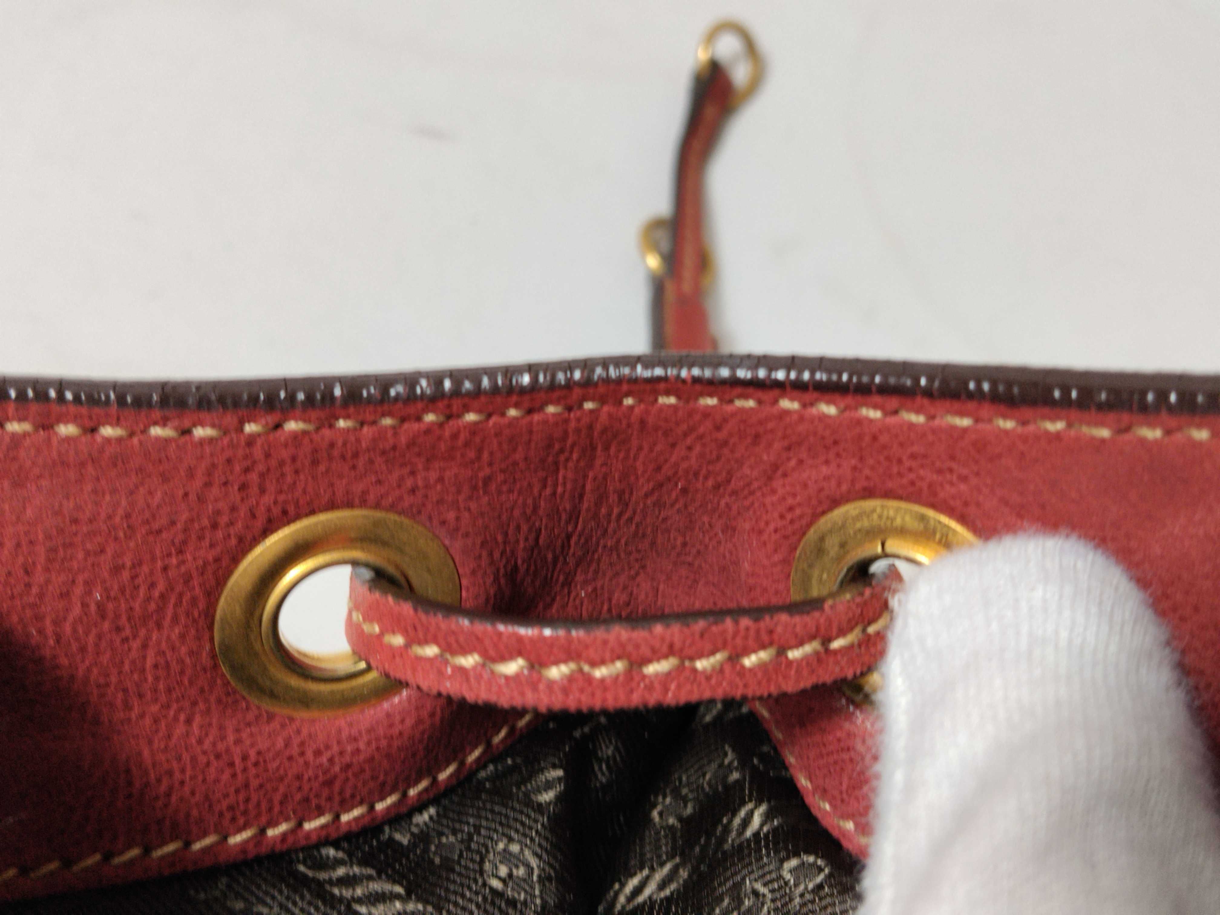 Nylon x Leather Tote Bag (Red) — view 8