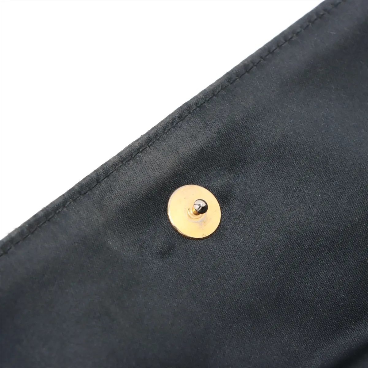 Bicolore Satin Single Flap Single Chain Bag Push Lock Black Gold Hardware 1028673 No. 1 — view 12