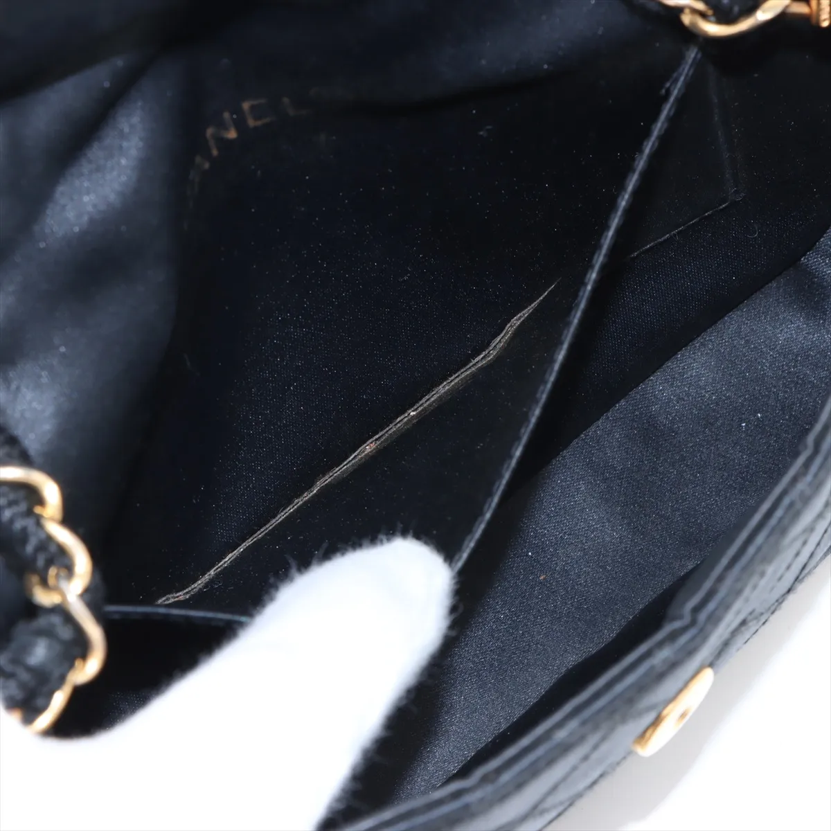 Bicolore Satin Single Flap Single Chain Bag Push Lock Black Gold Hardware 1028673 No. 1 — view 7