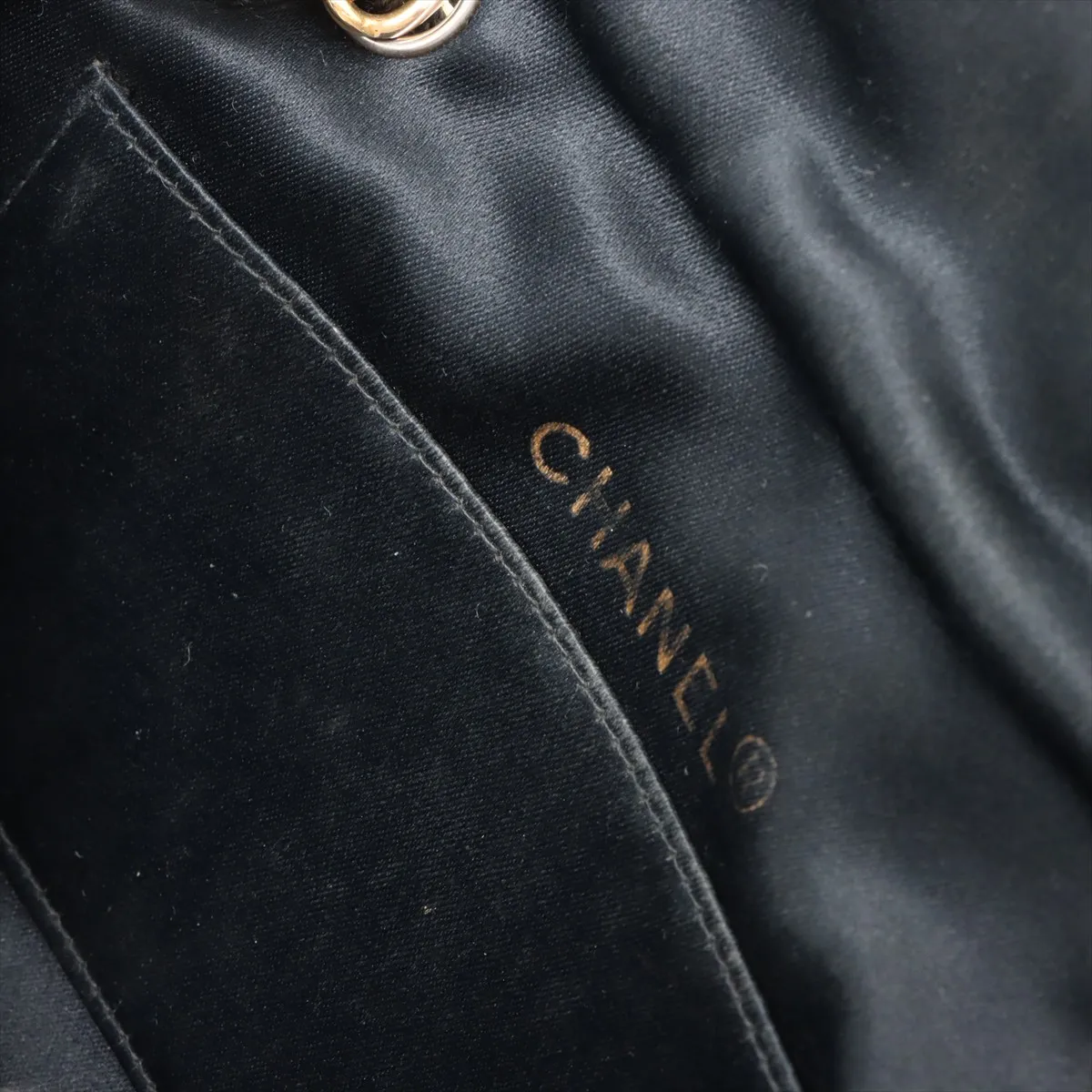 Bicolore Satin Single Flap Single Chain Bag Push Lock Black Gold Hardware 1028673 No. 1 — view 10