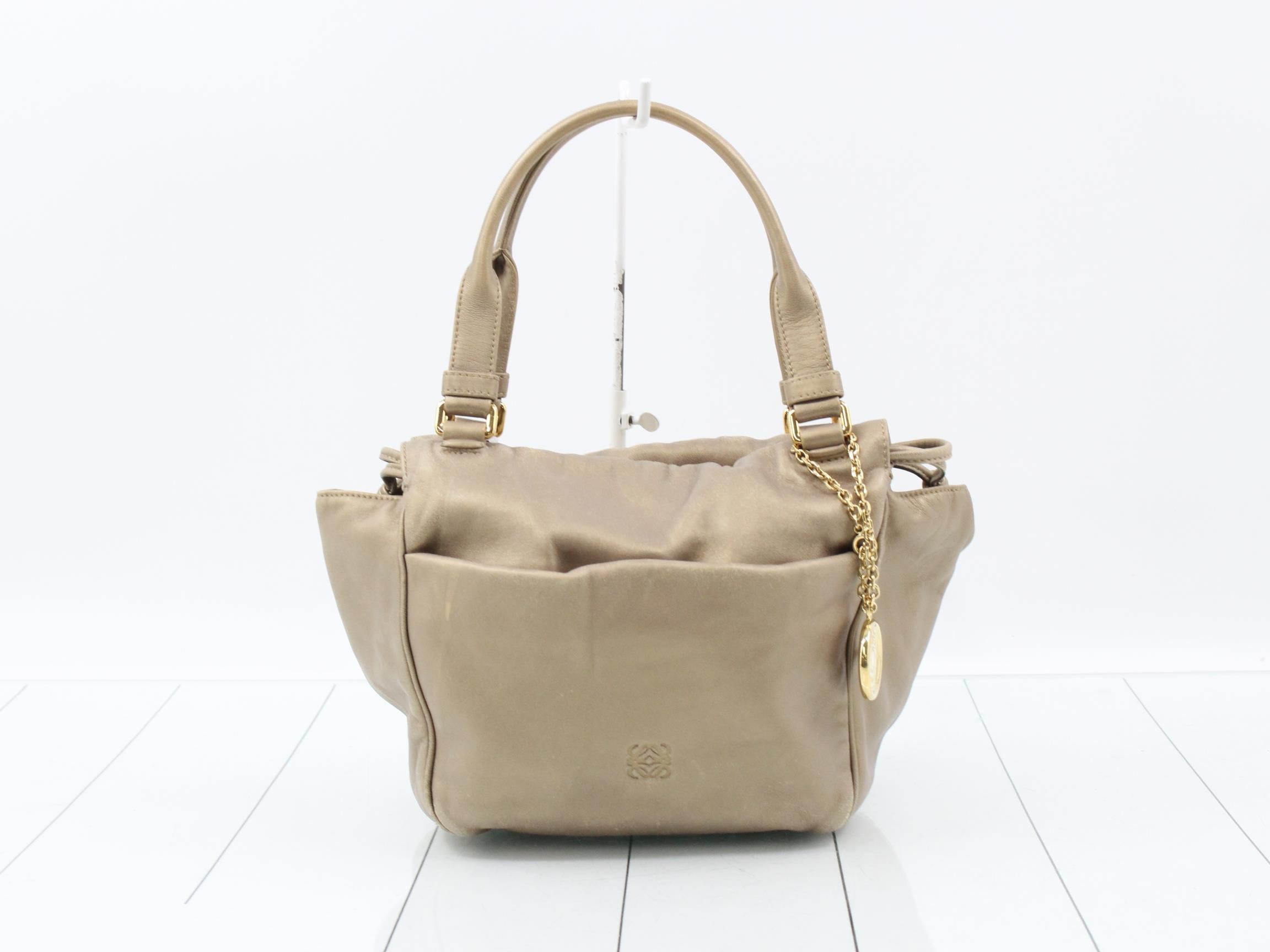 Nappa leather handbag charm