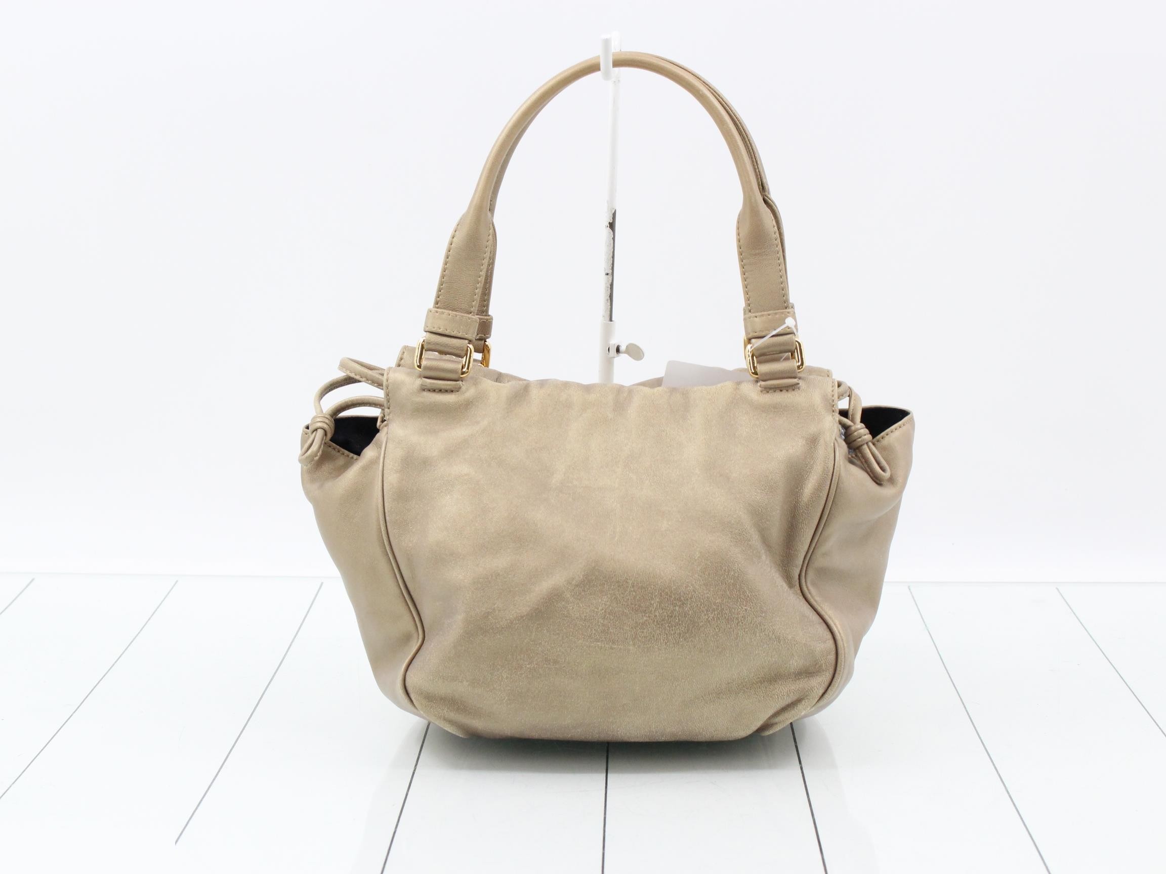 Nappa leather handbag charm — view 2