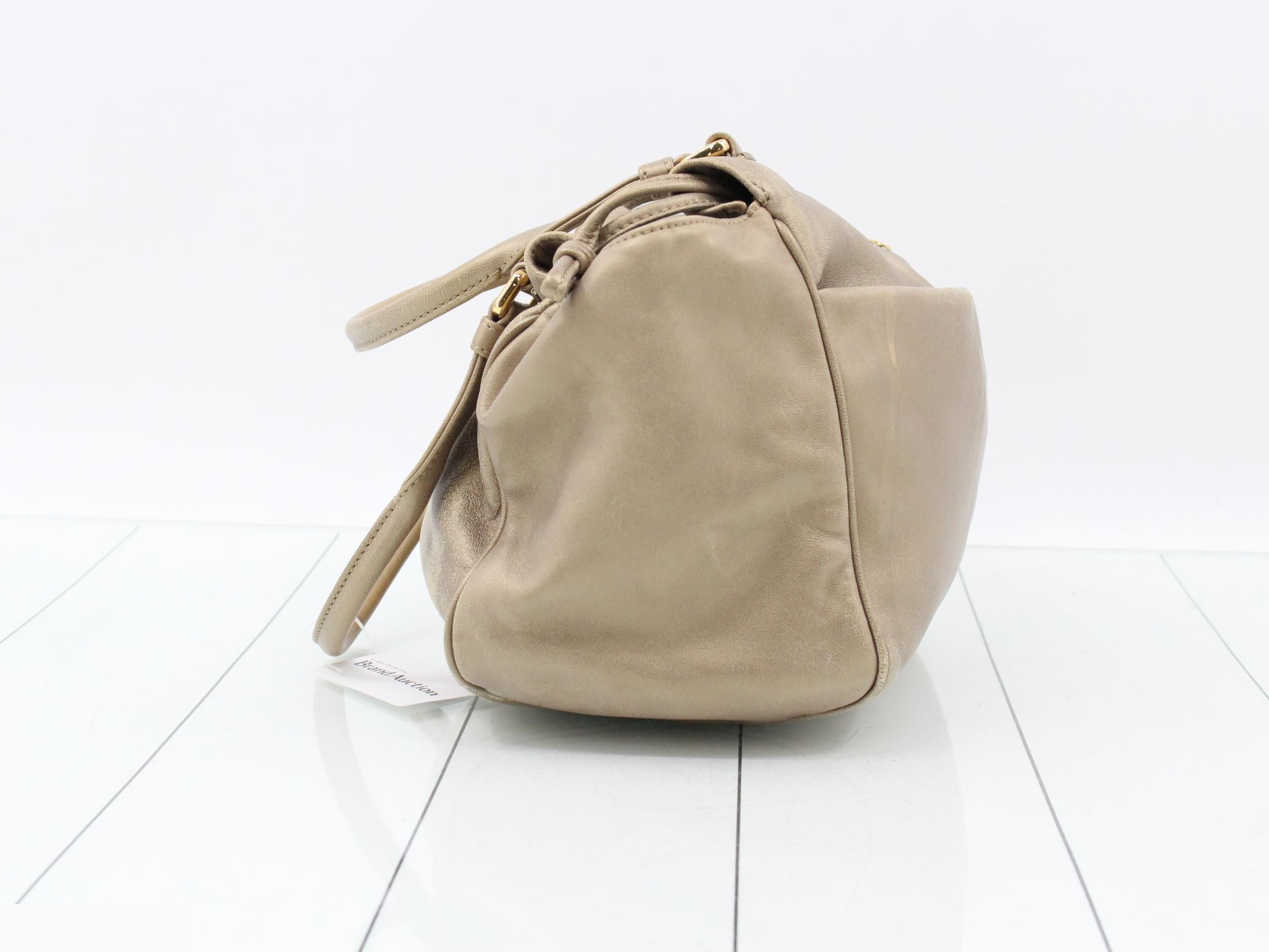 Nappa leather handbag charm — view 4