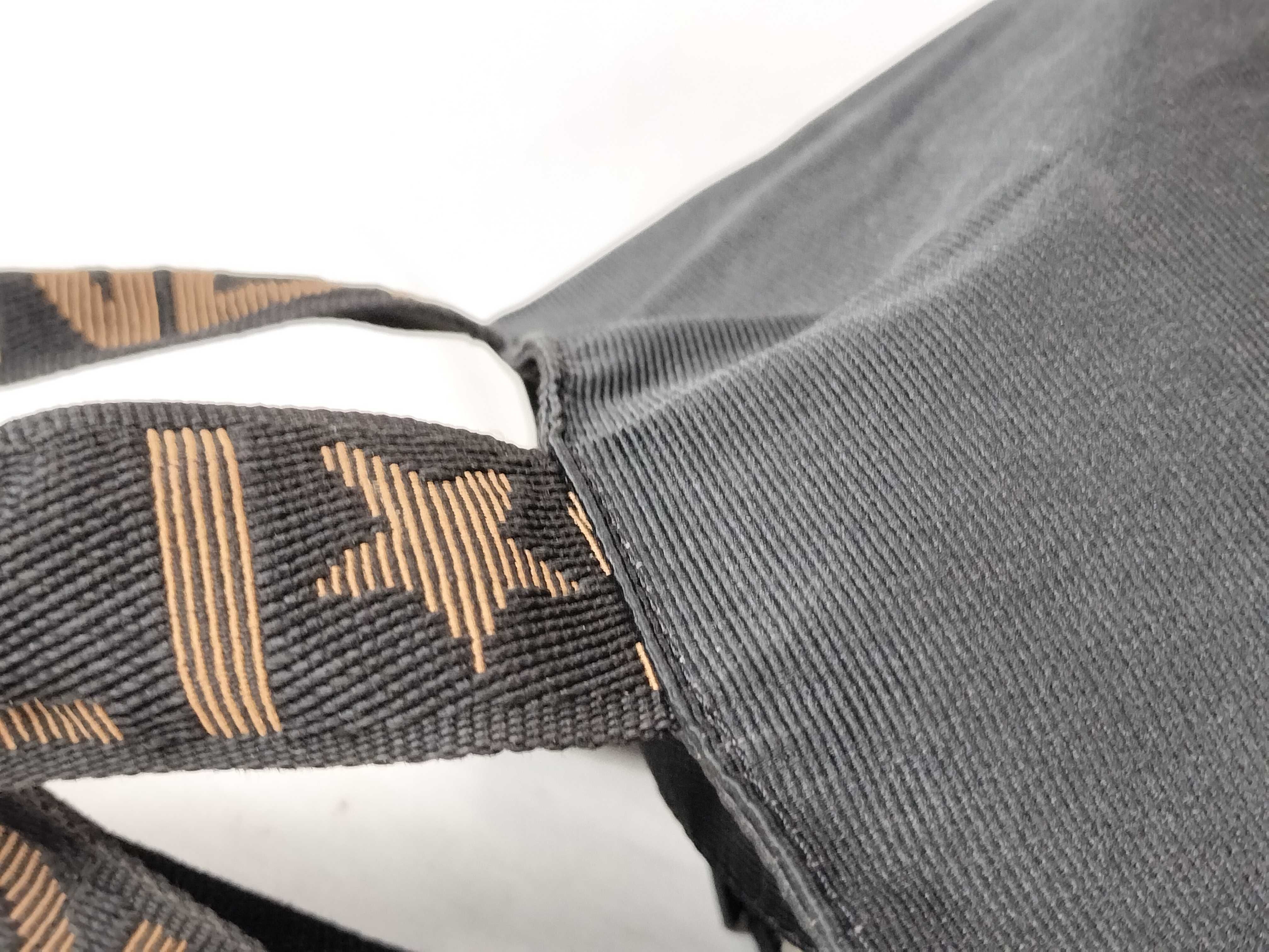 logo line nylon black handbag tote bag — view 5