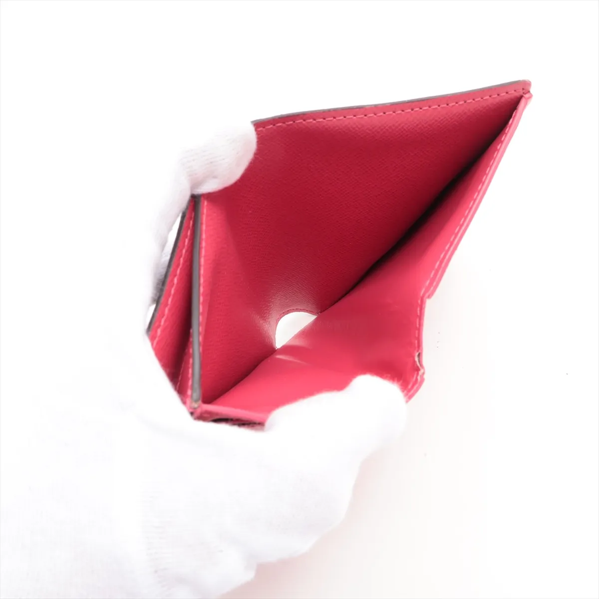 Monogram Portefeuille Lisa M11380 Brown x Pink Compact Wallet with Initials — view 4