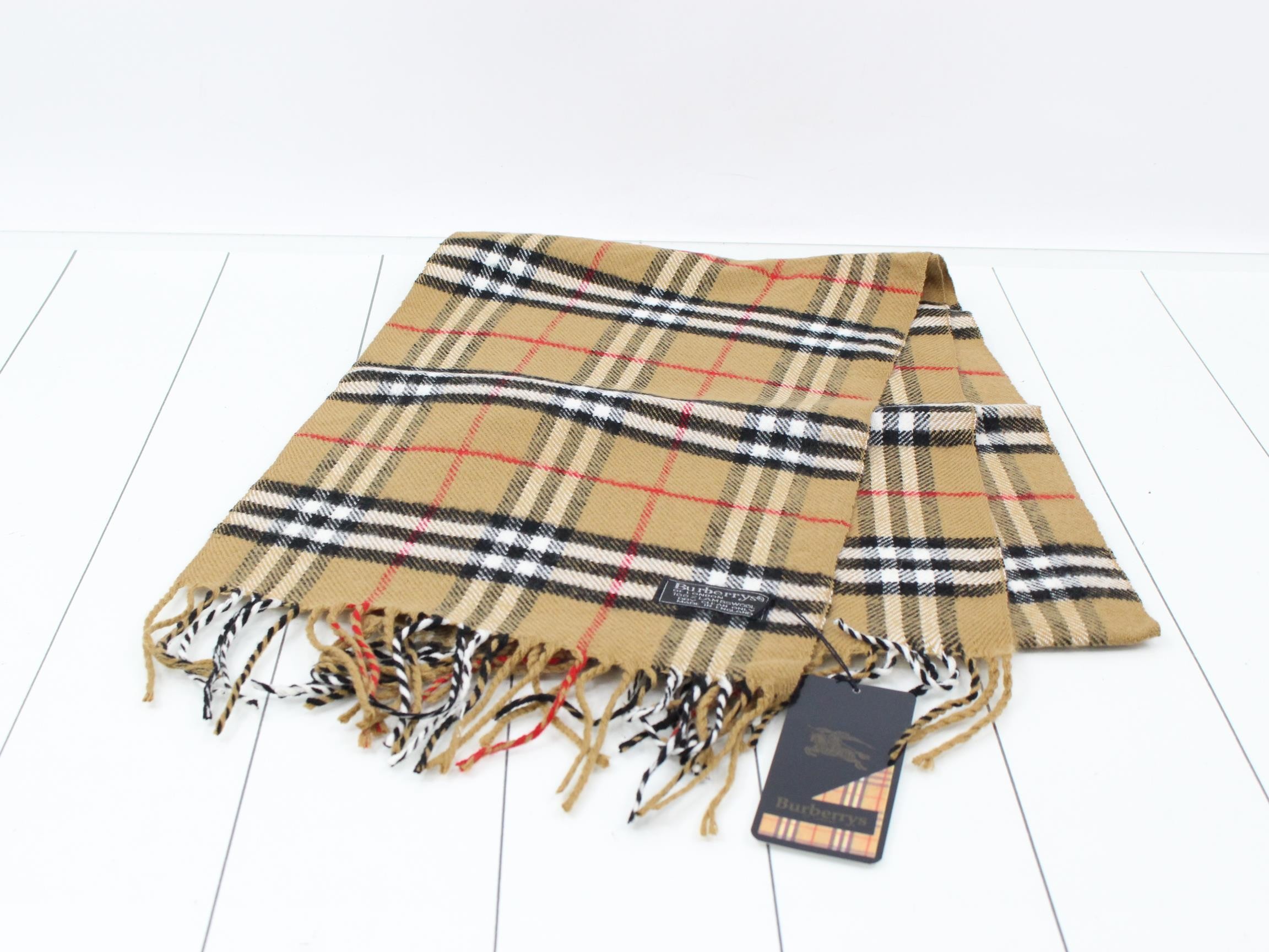 Unused, with dust bag included. Burberry Nova Check scarf, beige. — view 2