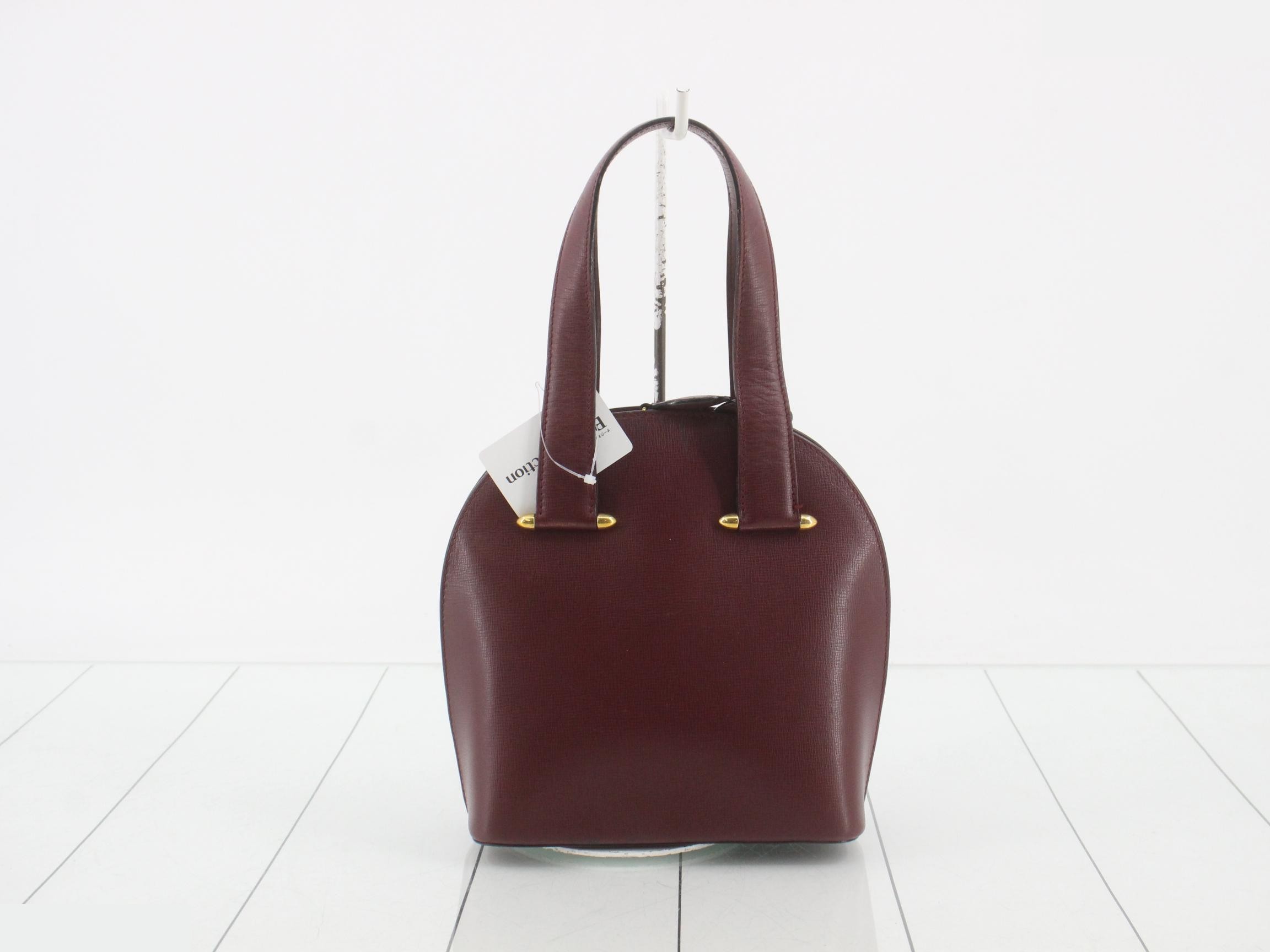 handbag, burgundy — view 2